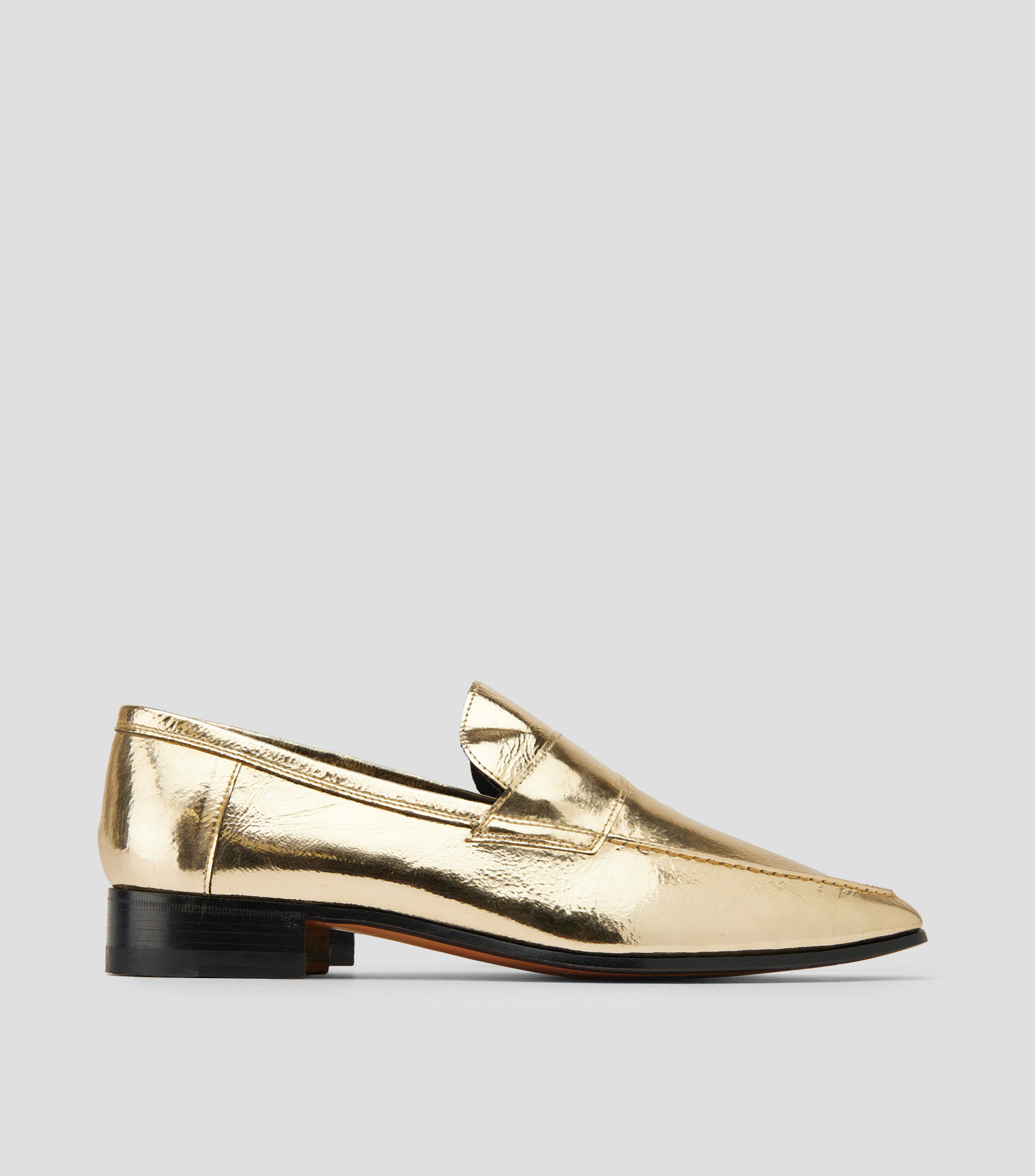 Mocasines Alain en piel con metalizado Mujer