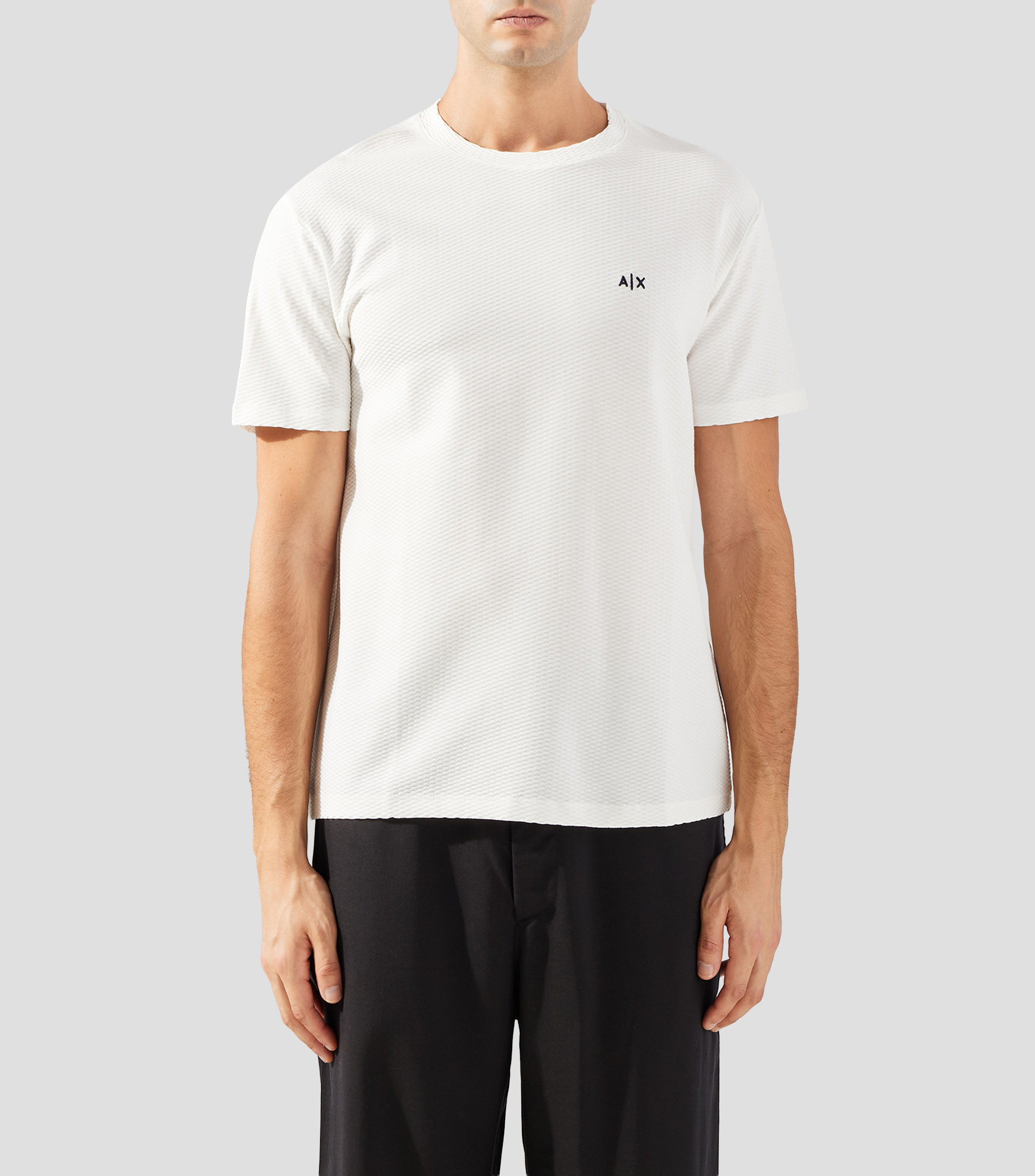 Playera cuello redondo manga corta microdiseño Hombre