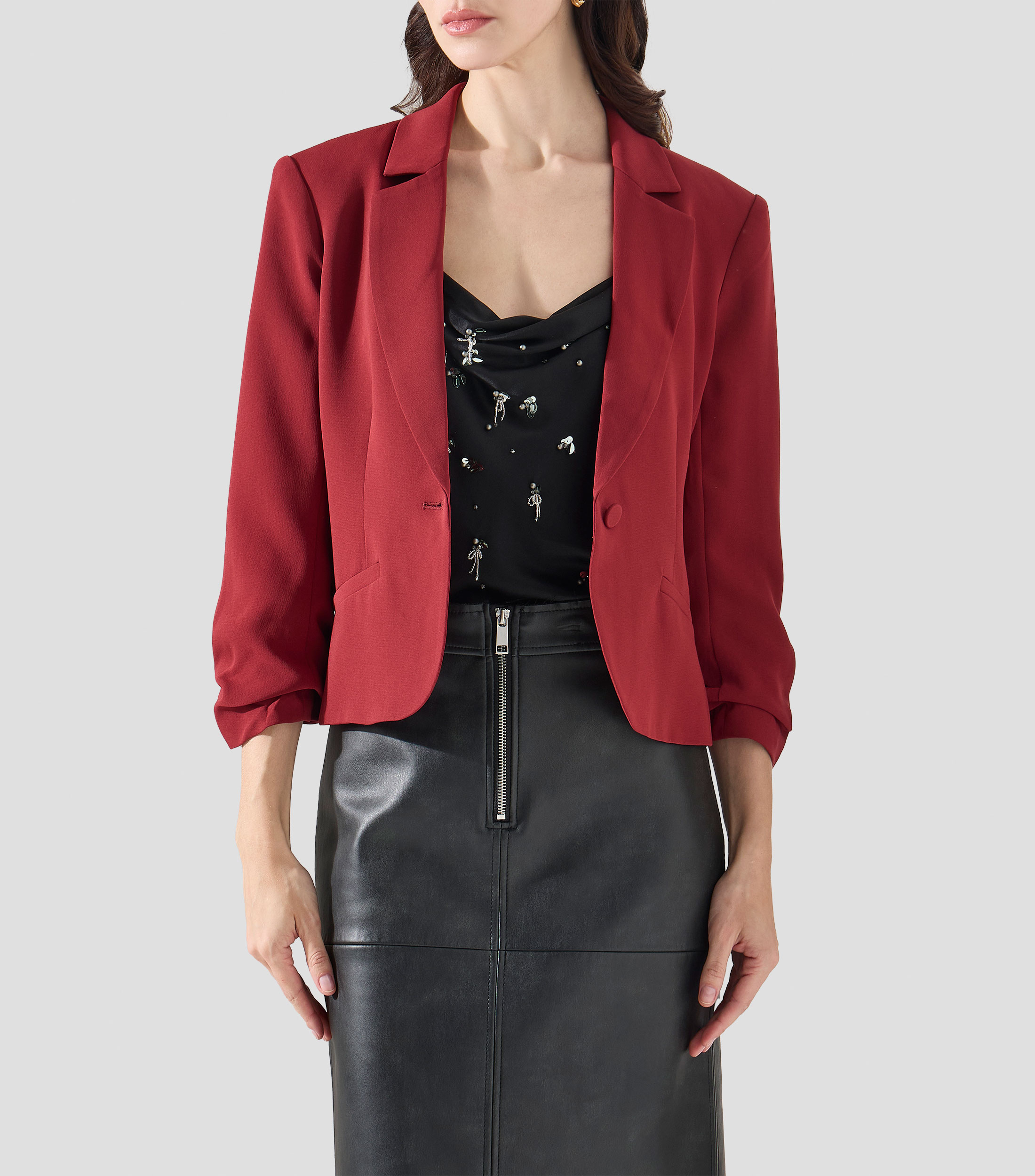 Blazer liso Mujer