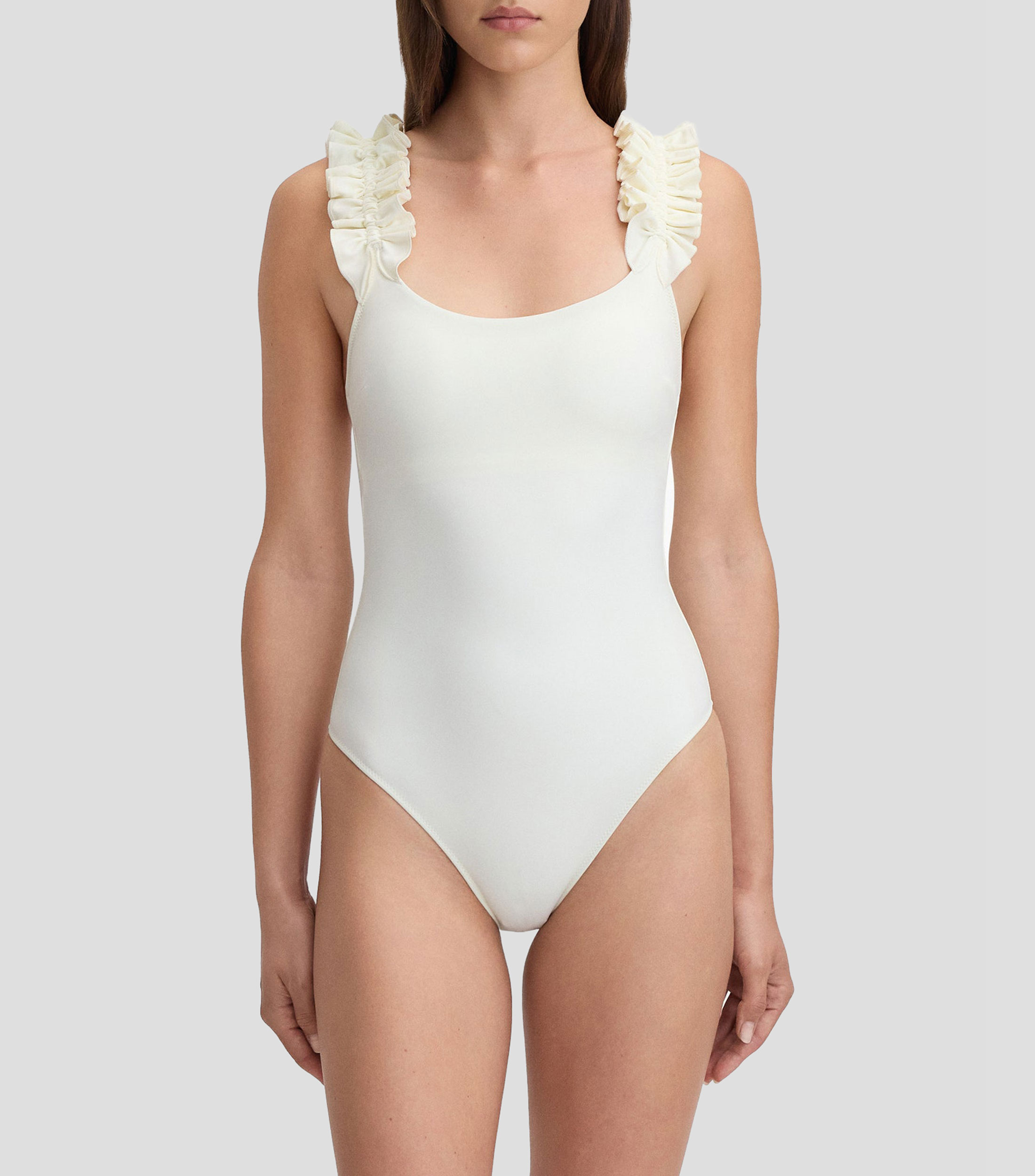 Traje de baño maillot liso Mujer