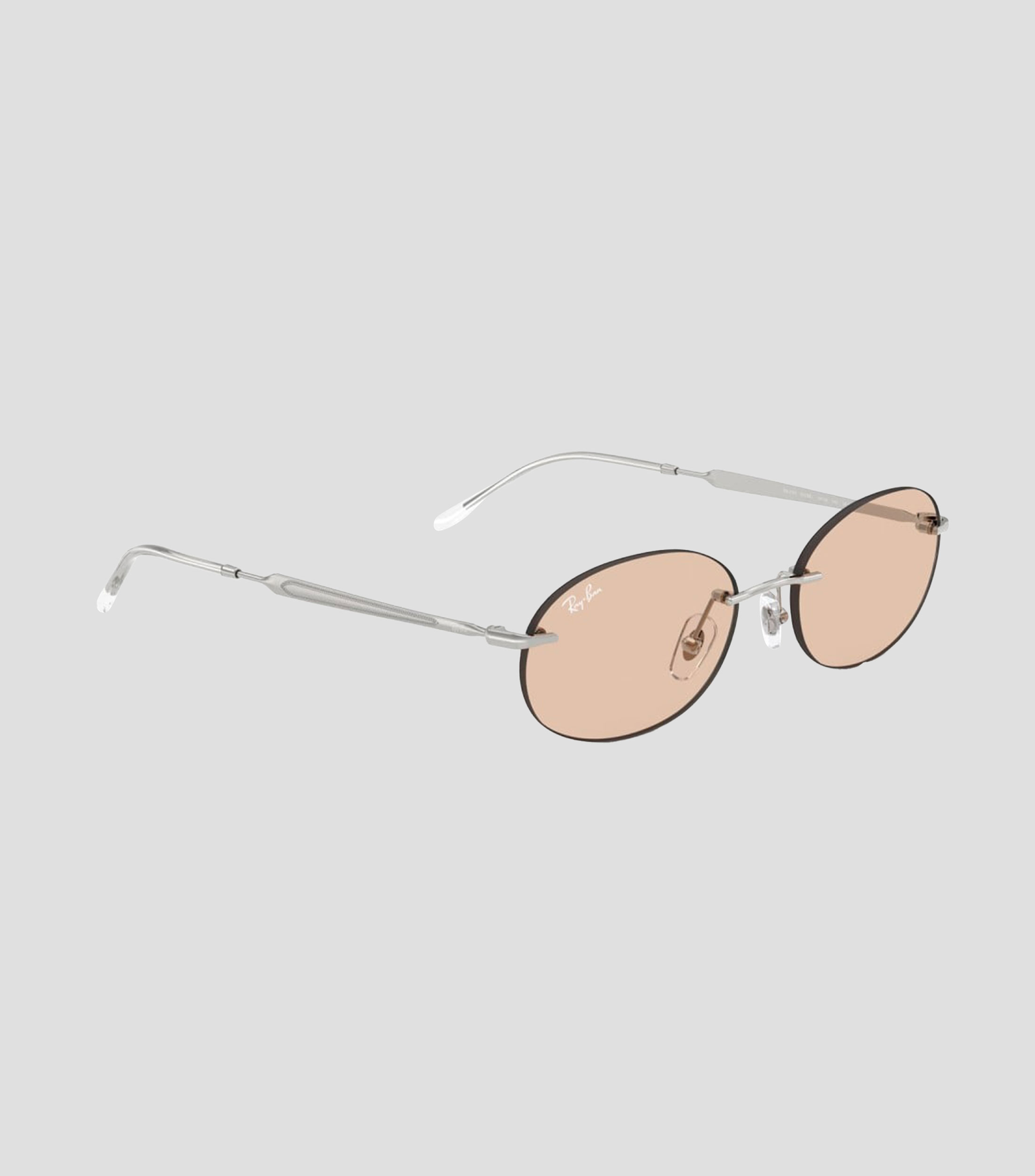 Lentes de sol ovalados plateados Unisex