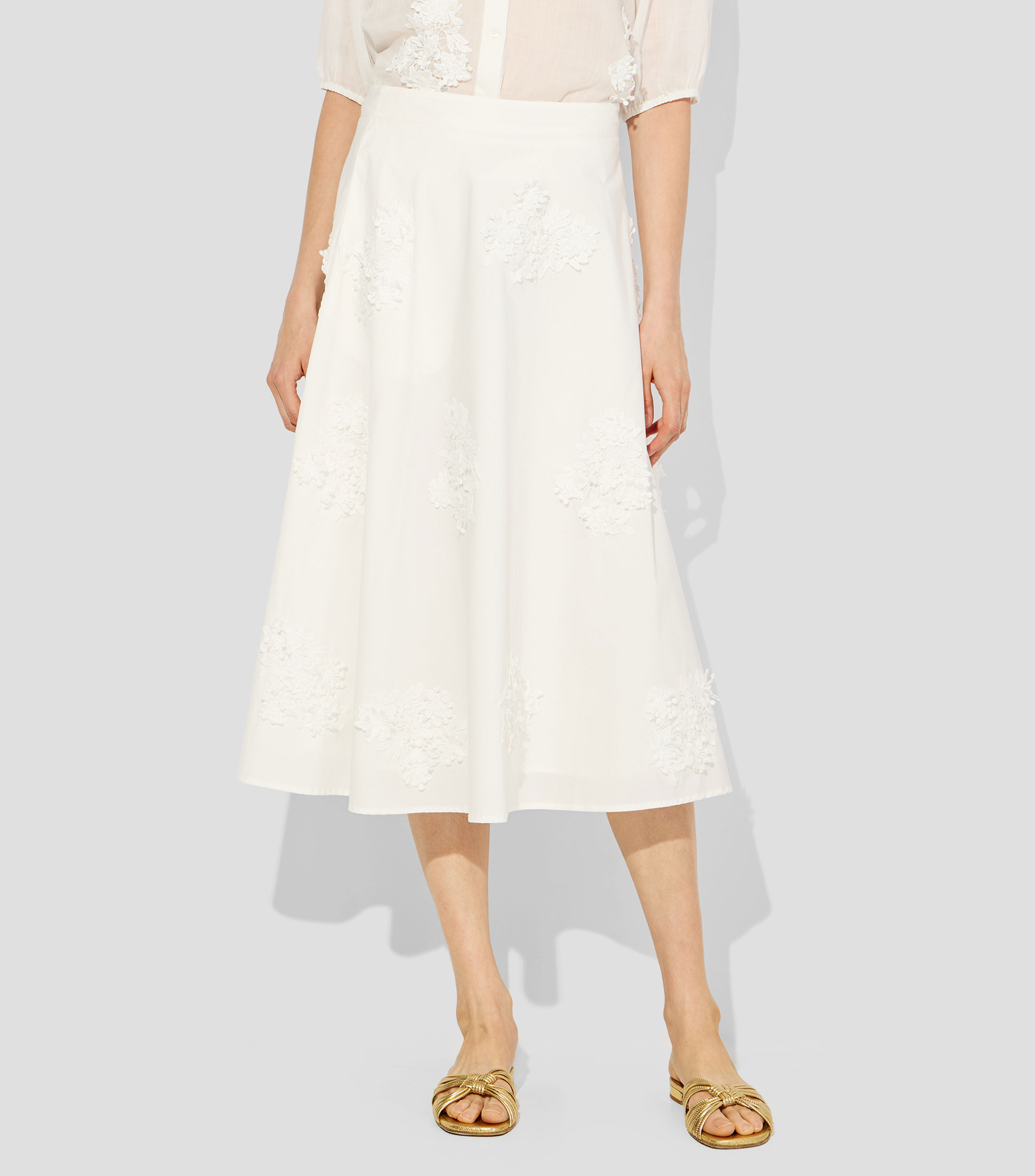 Falda midi de corte A lisa Mujer