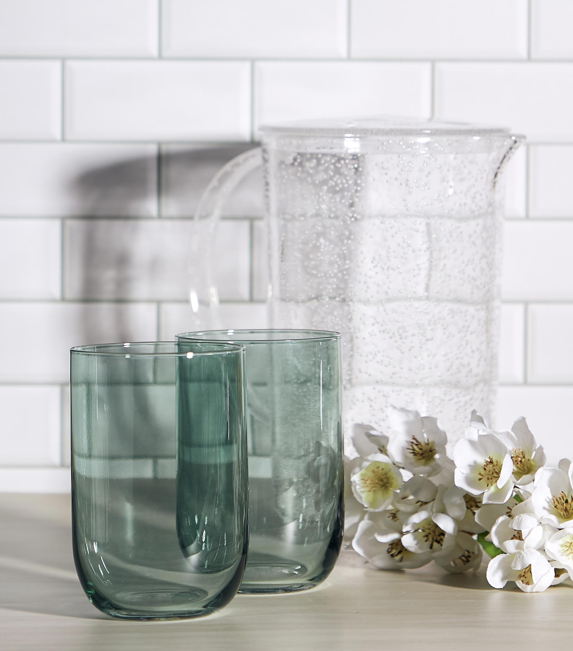 Set de 2 vasos altos en cristal