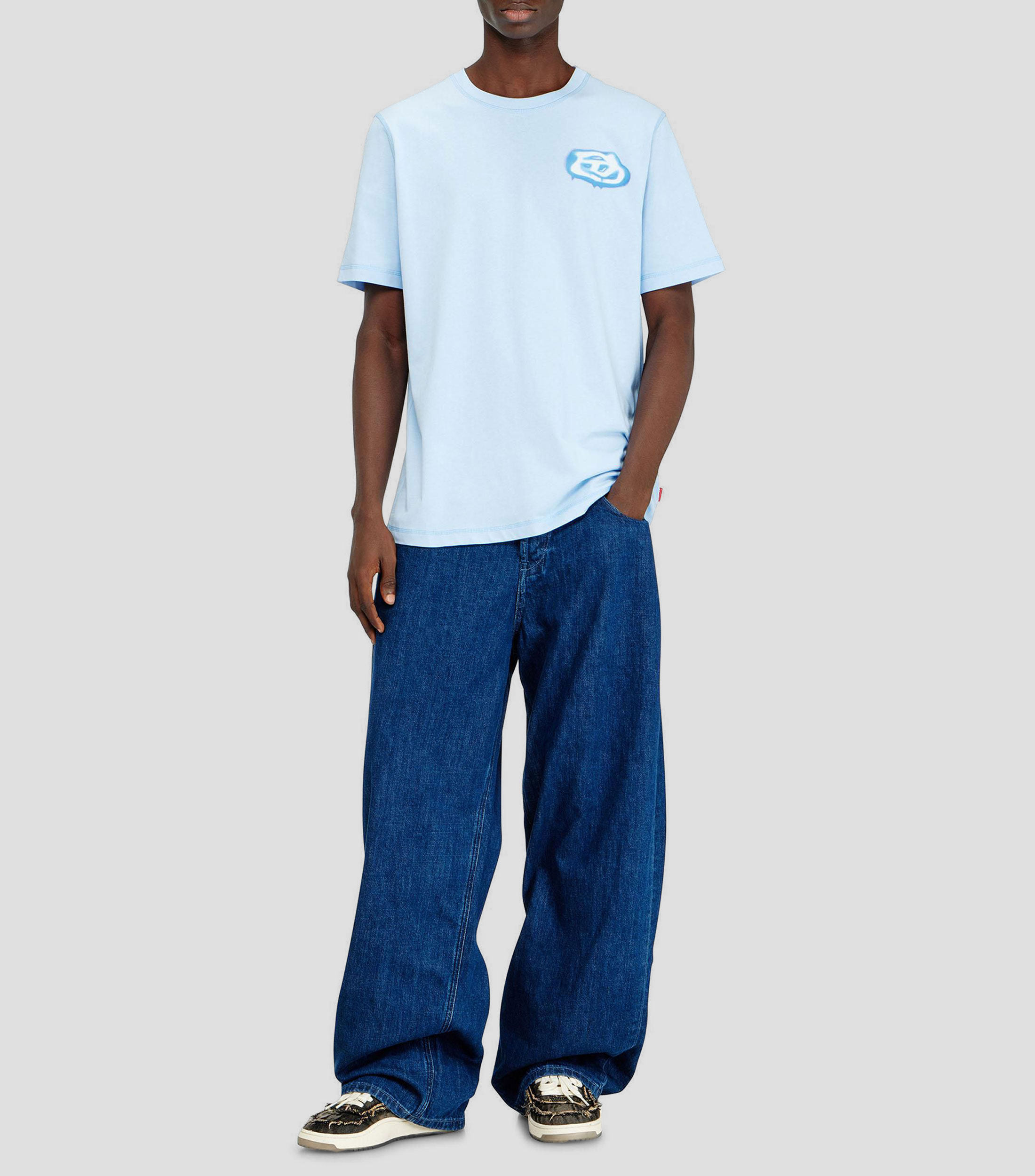 Playera cuello redondo manga corta lisa Hombre