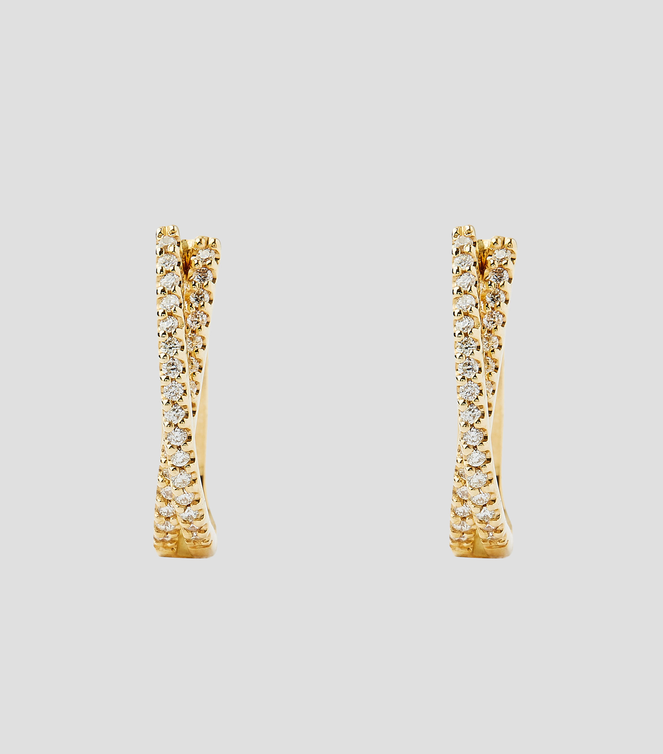 Aretes en Oro de 14 Kilates con brillantes Mujer