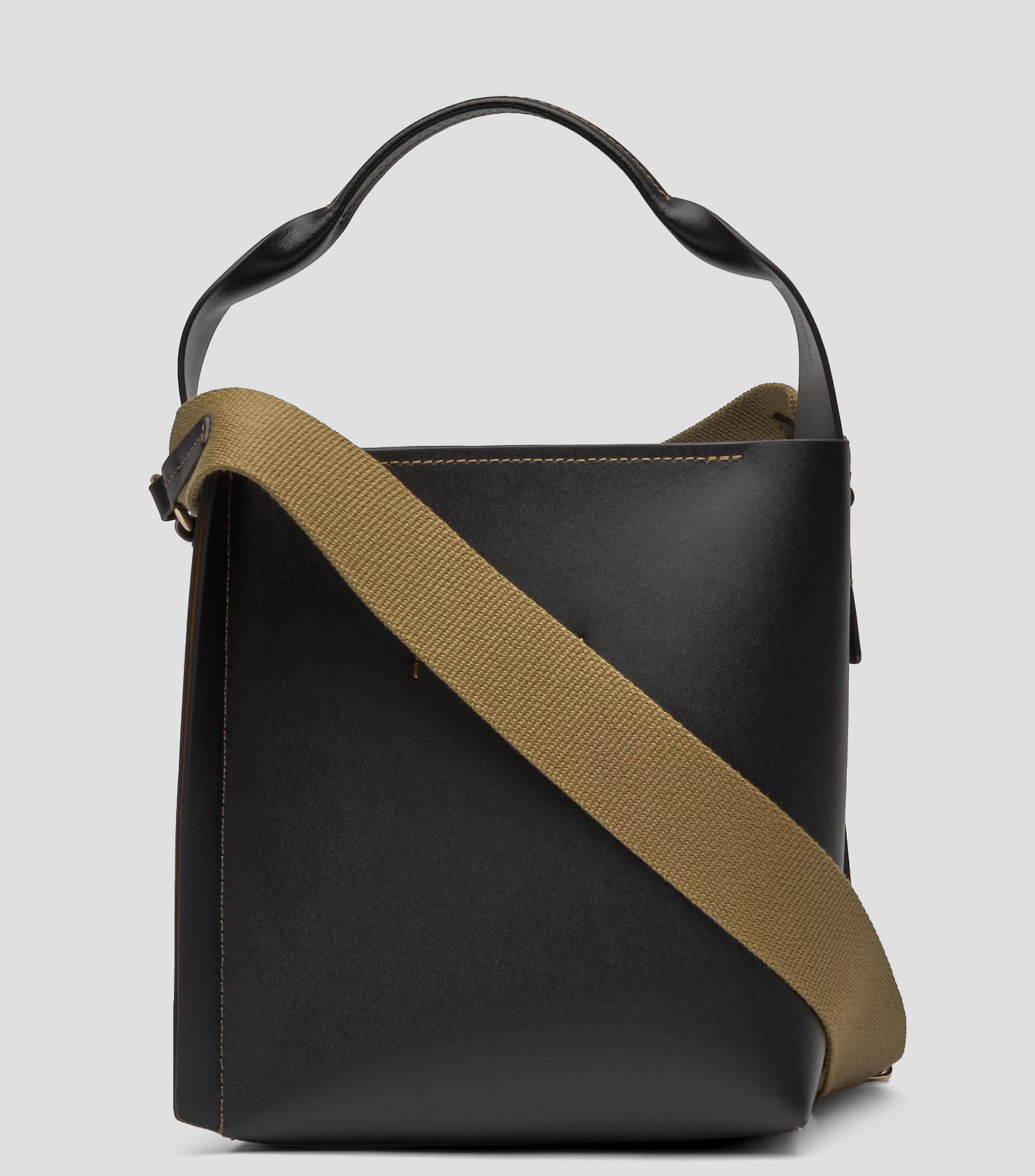 Bolsa bucket Mica en piel liso Mujer