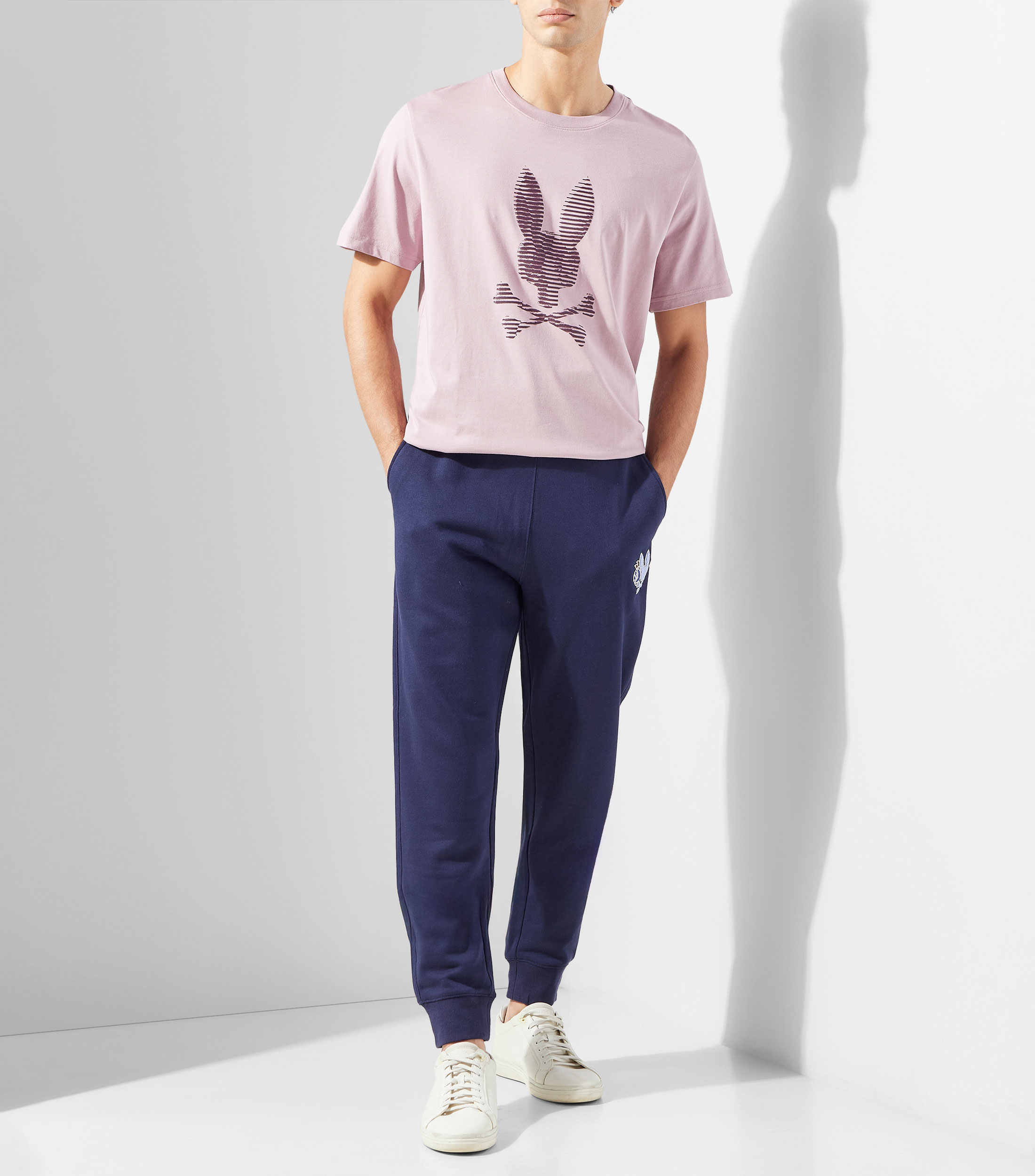 Playera cuello redondo manga corta estampada Hombre