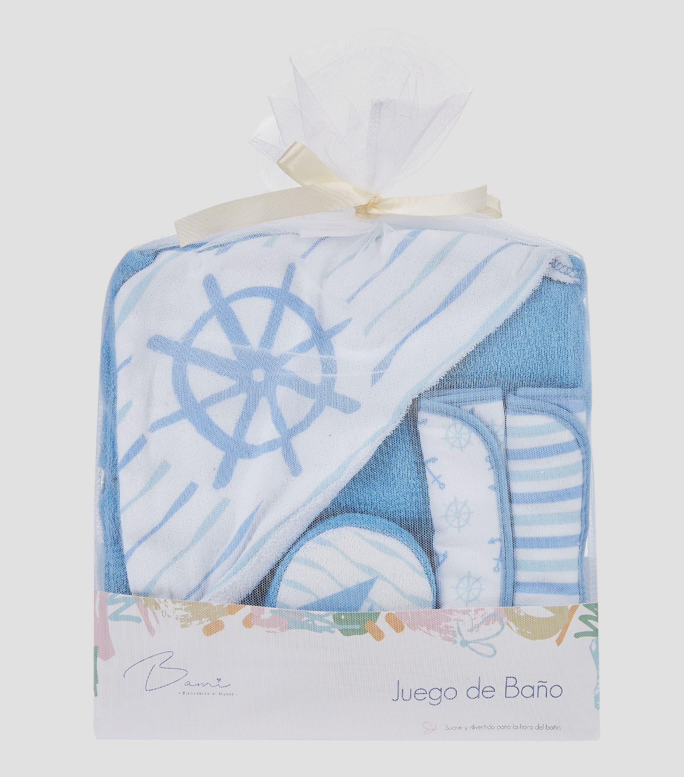 Set de Baño Anclas Marinas 4 Piezas Bebé