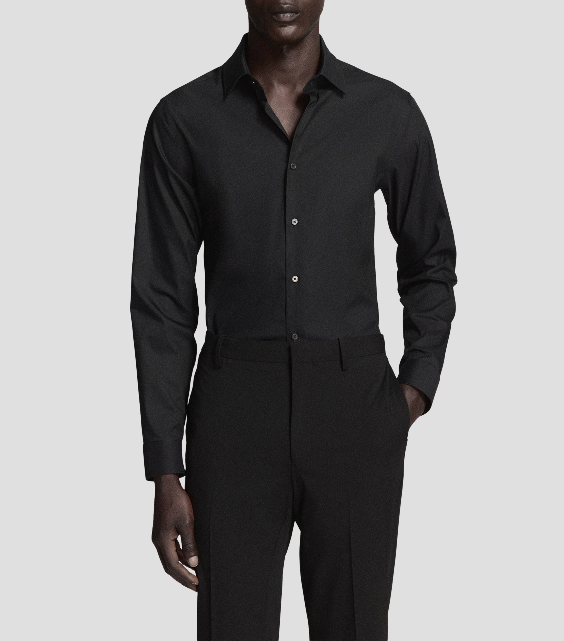 Camisa de Vestir lisa manga larga Hombre