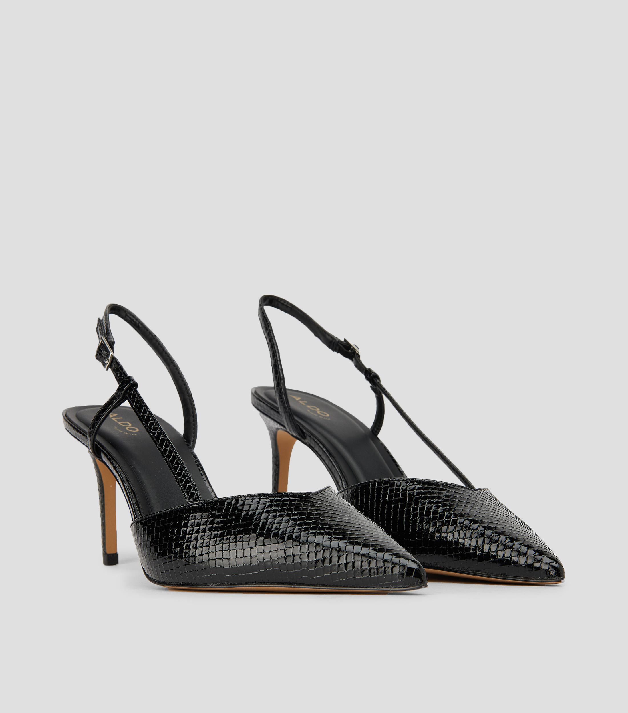 Zapatillas slingback tacón alto de aguja animalskin Mujer