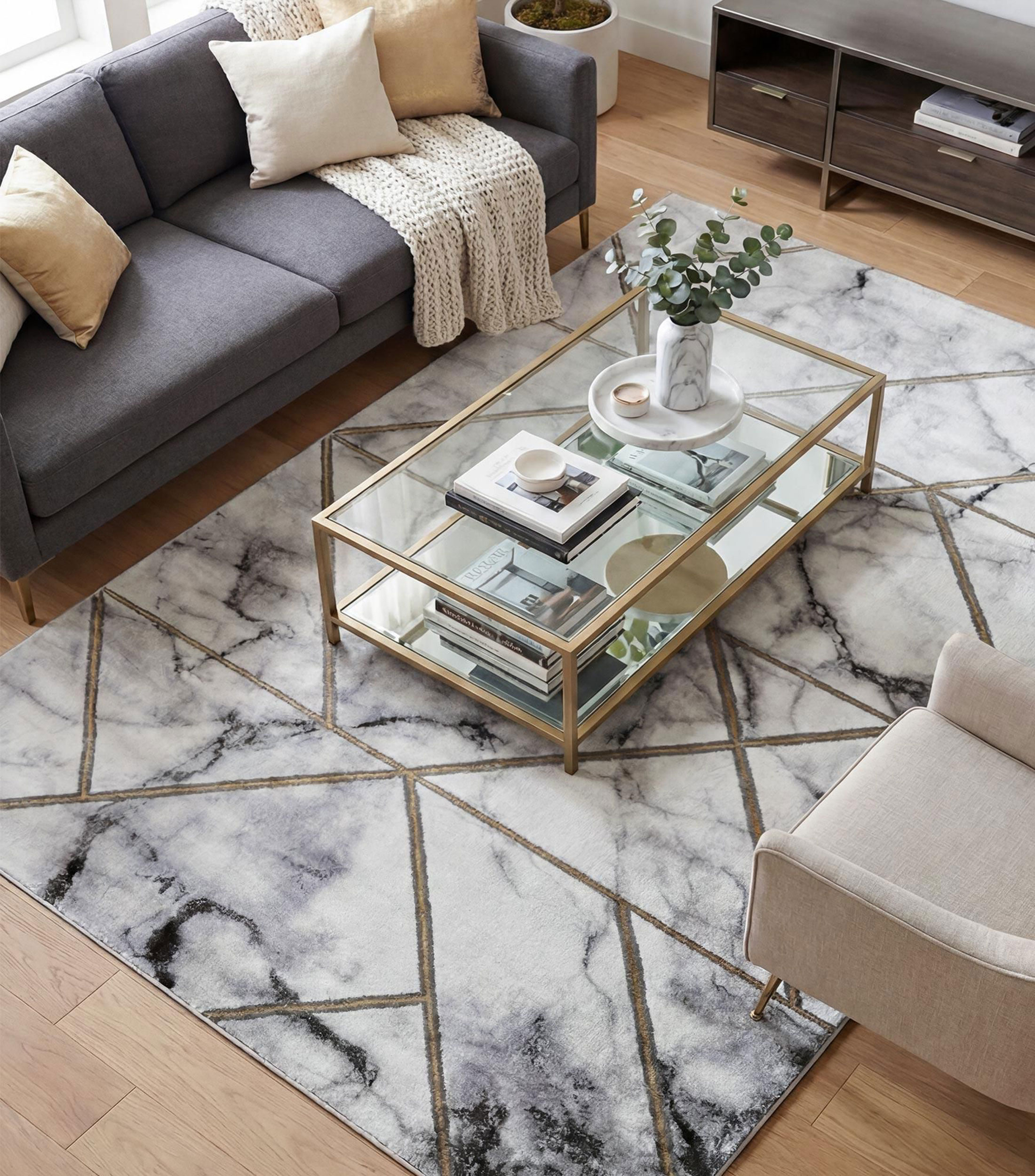 Tapete decorativo Rusena en polipropileno 230 x 160 cm