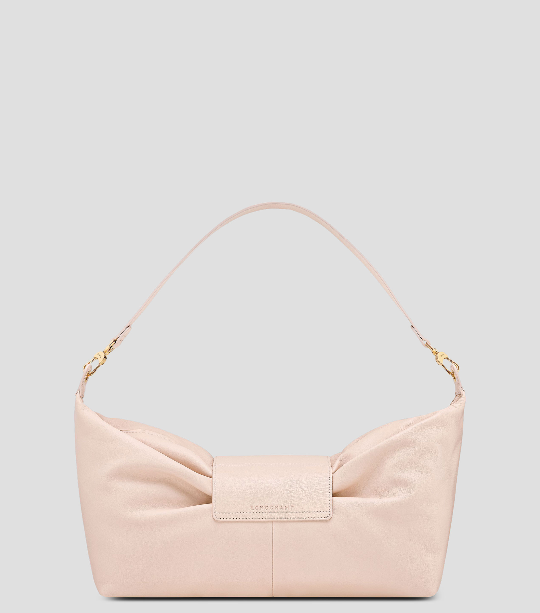 Bolsa Shoulder en cuero de cordero lisa Mujer