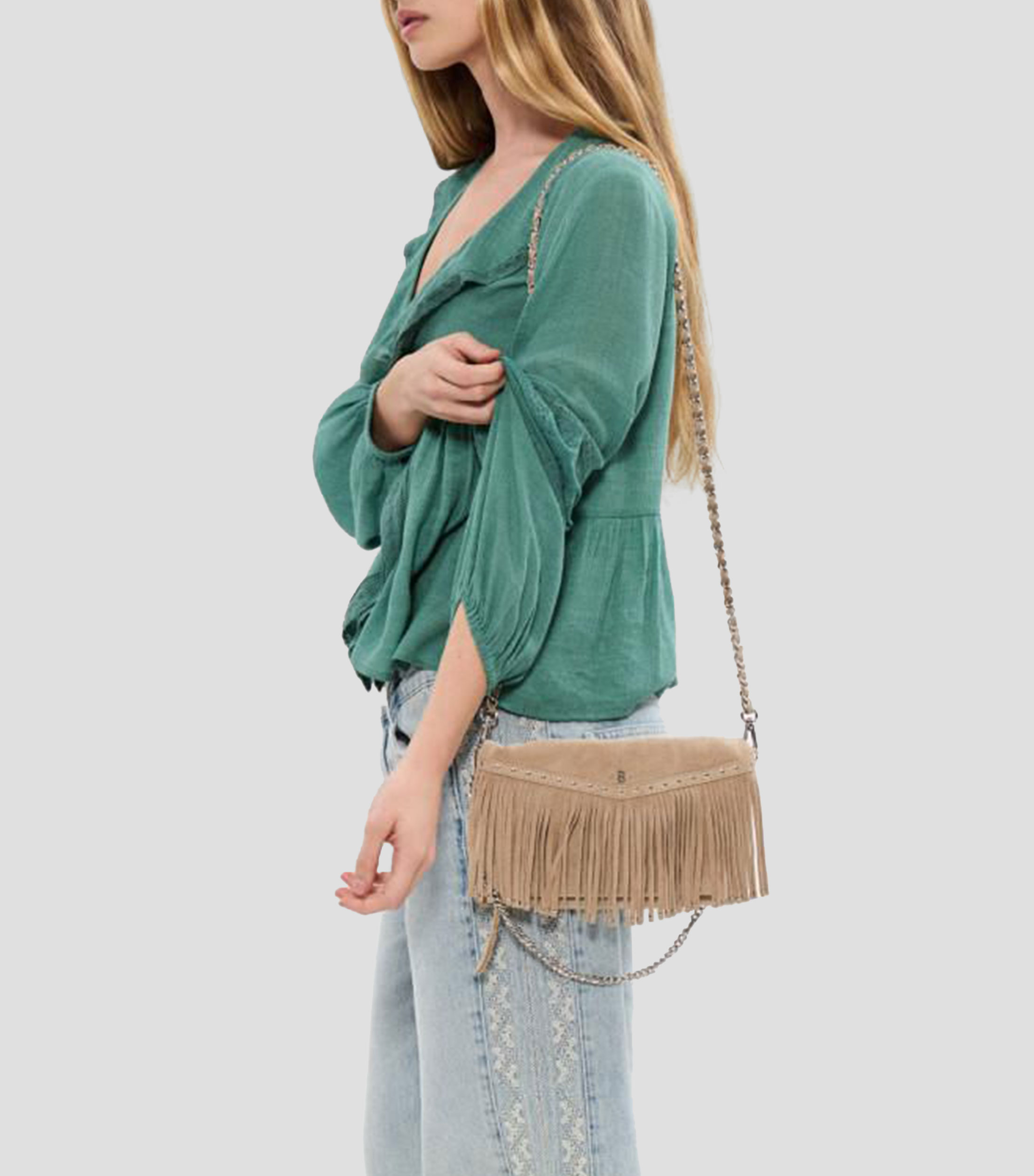 Bolsa shoulder en piel lisa Mujer