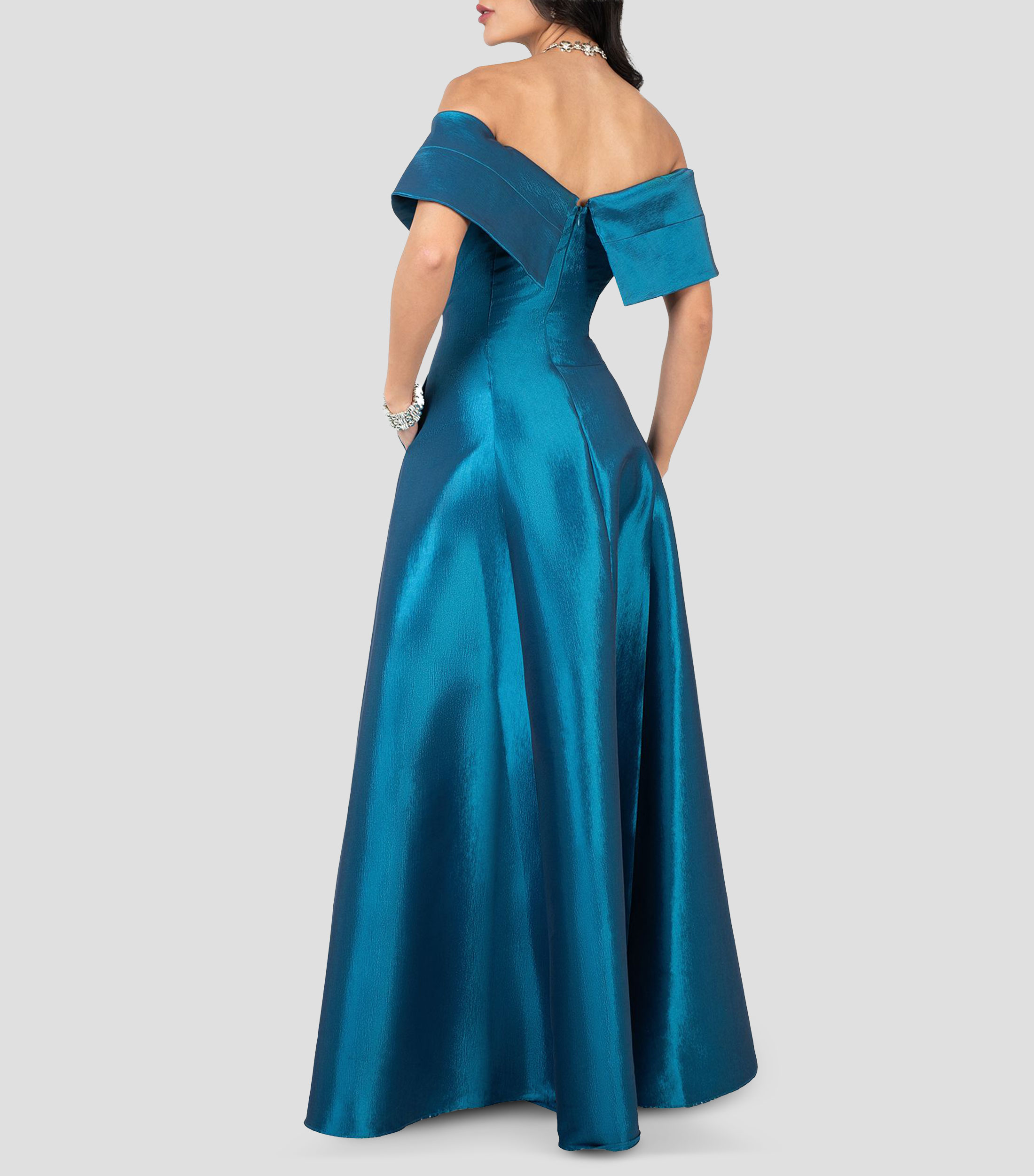 Vestido de fiesta largo liso Mujer
