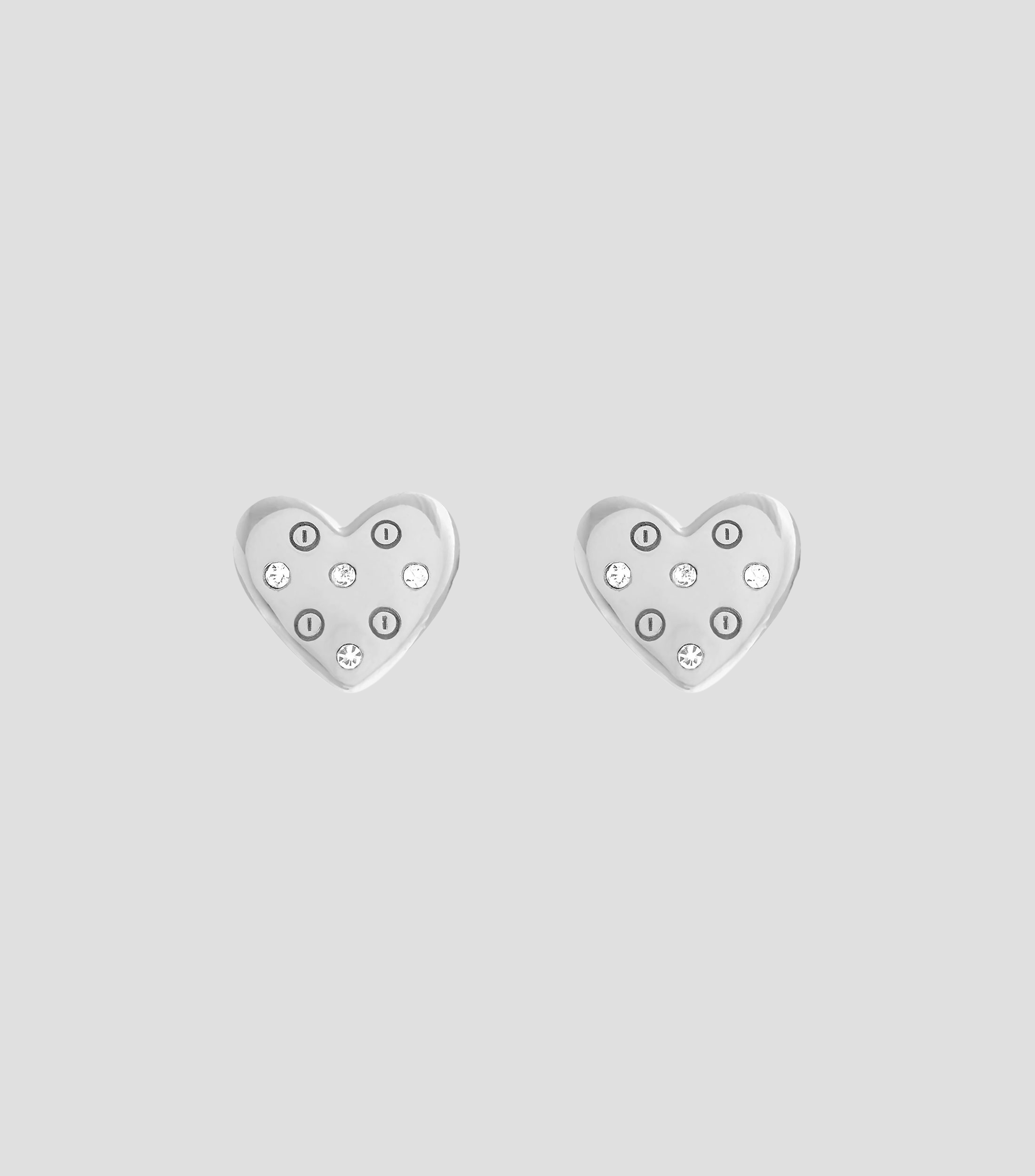 Aretes corazón en Plata Classics con cristales Mujer