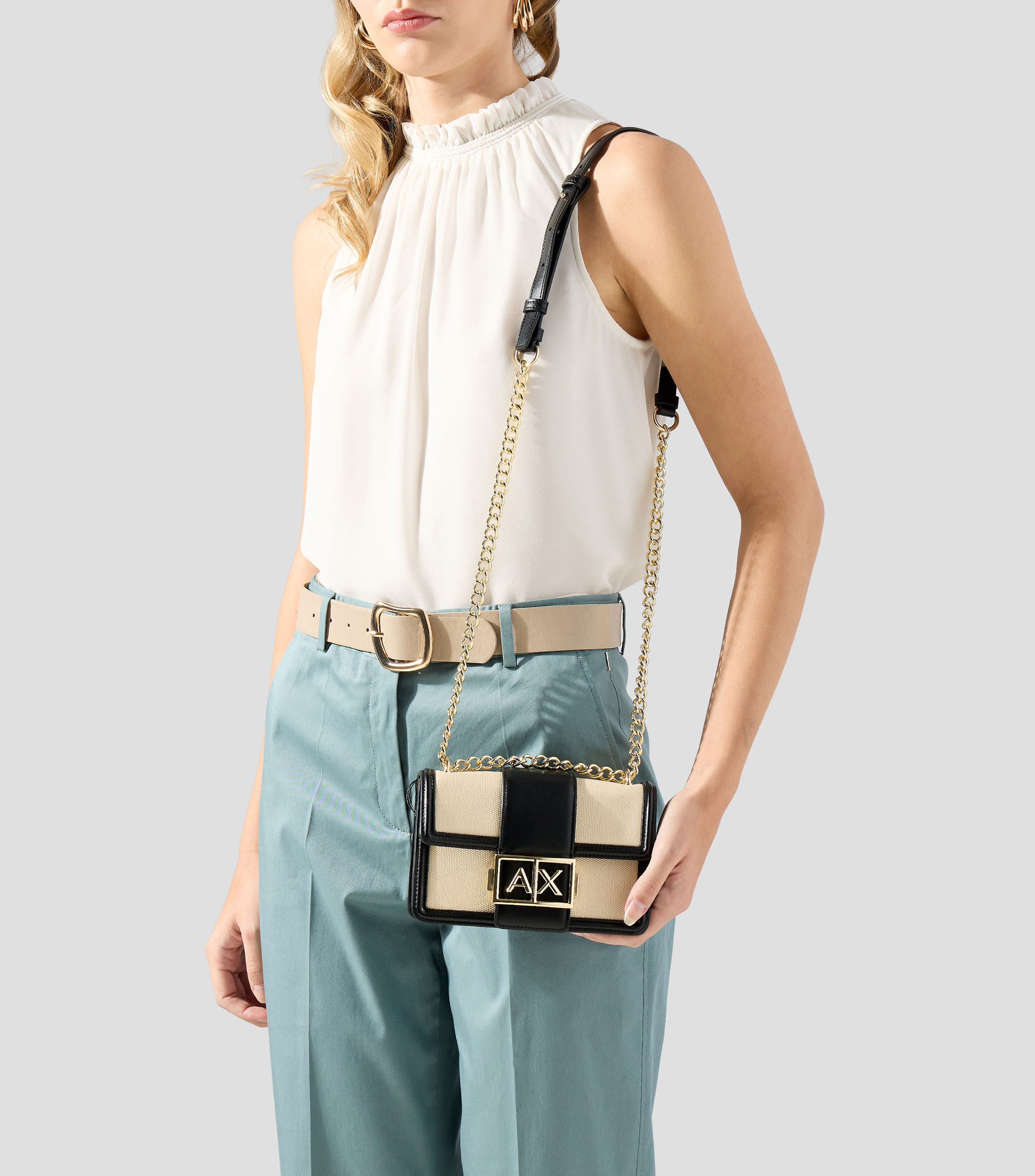 Bolsa crossbody beige lisa Mujer
