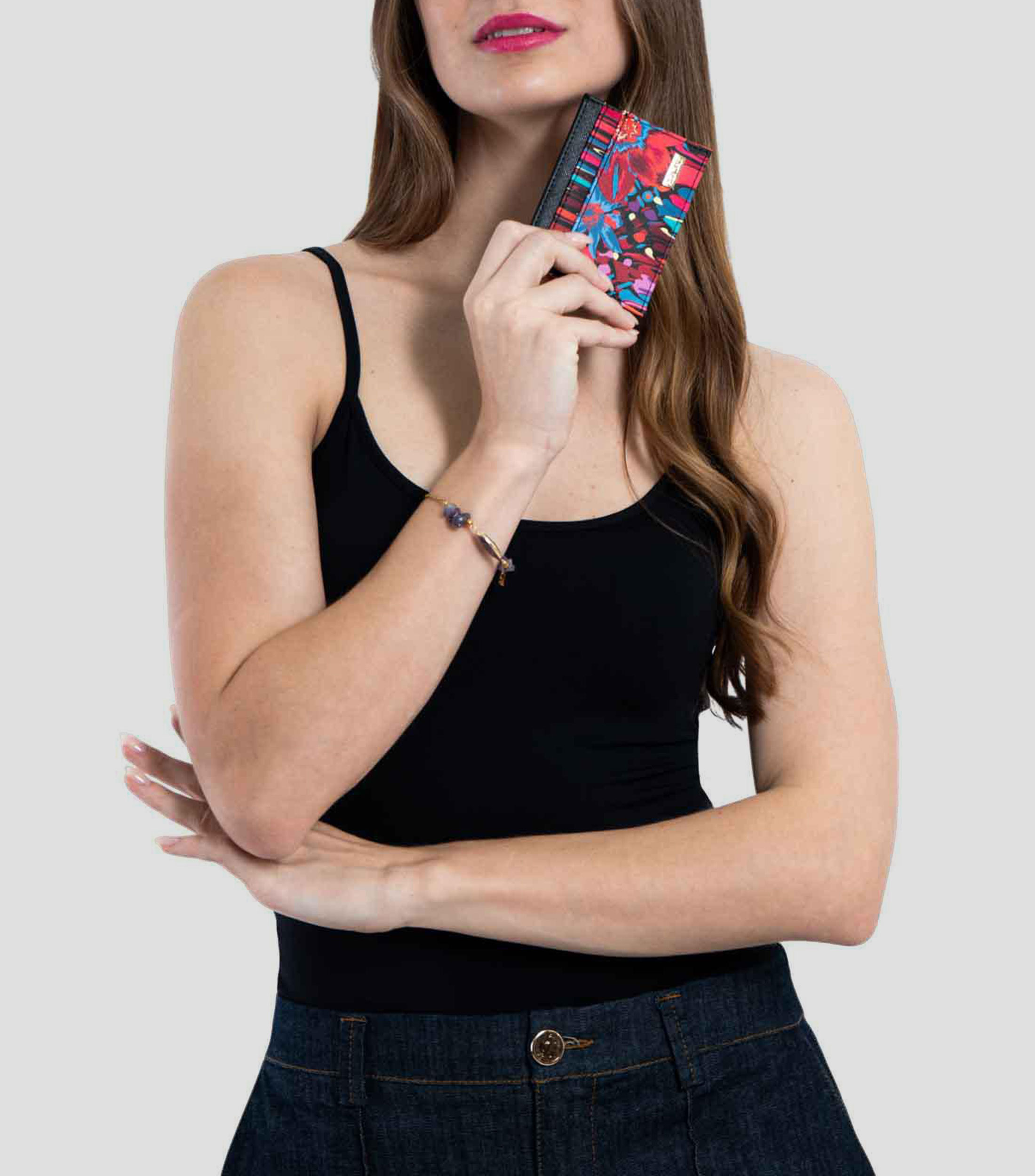 Tarjetero estampado Mujer