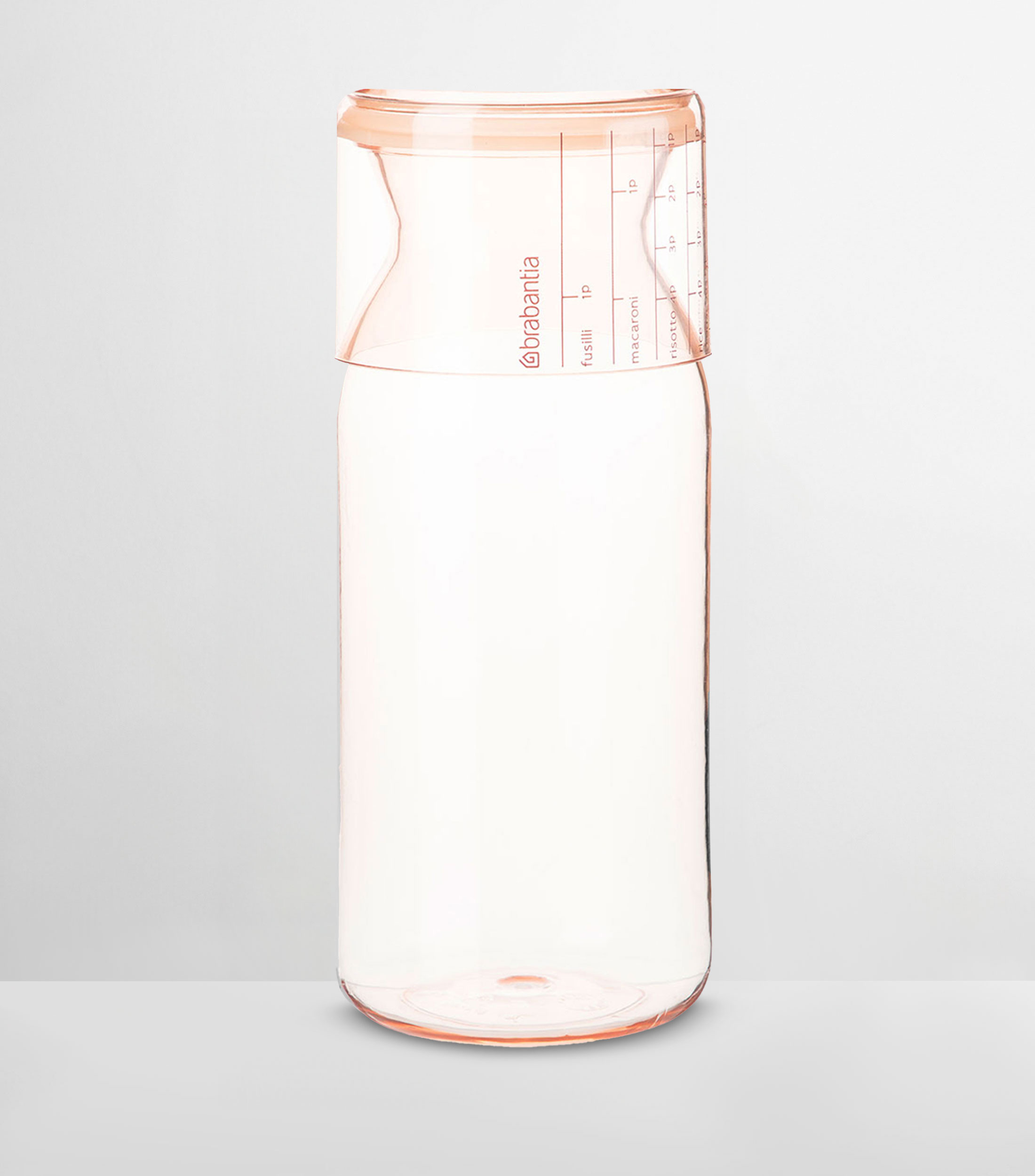 Especiero con taza medidora en tritan rosa