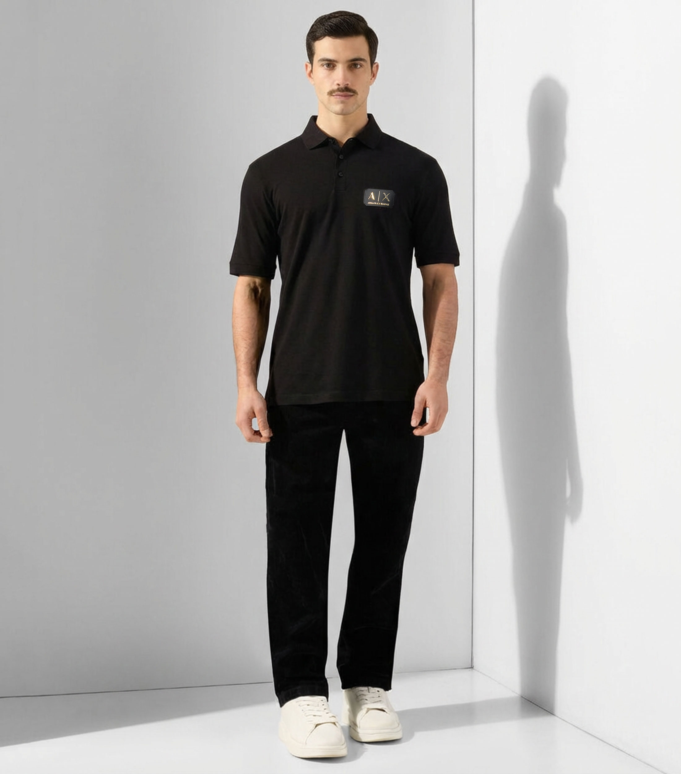 Playera tipo polo manga corta lisa Hombre