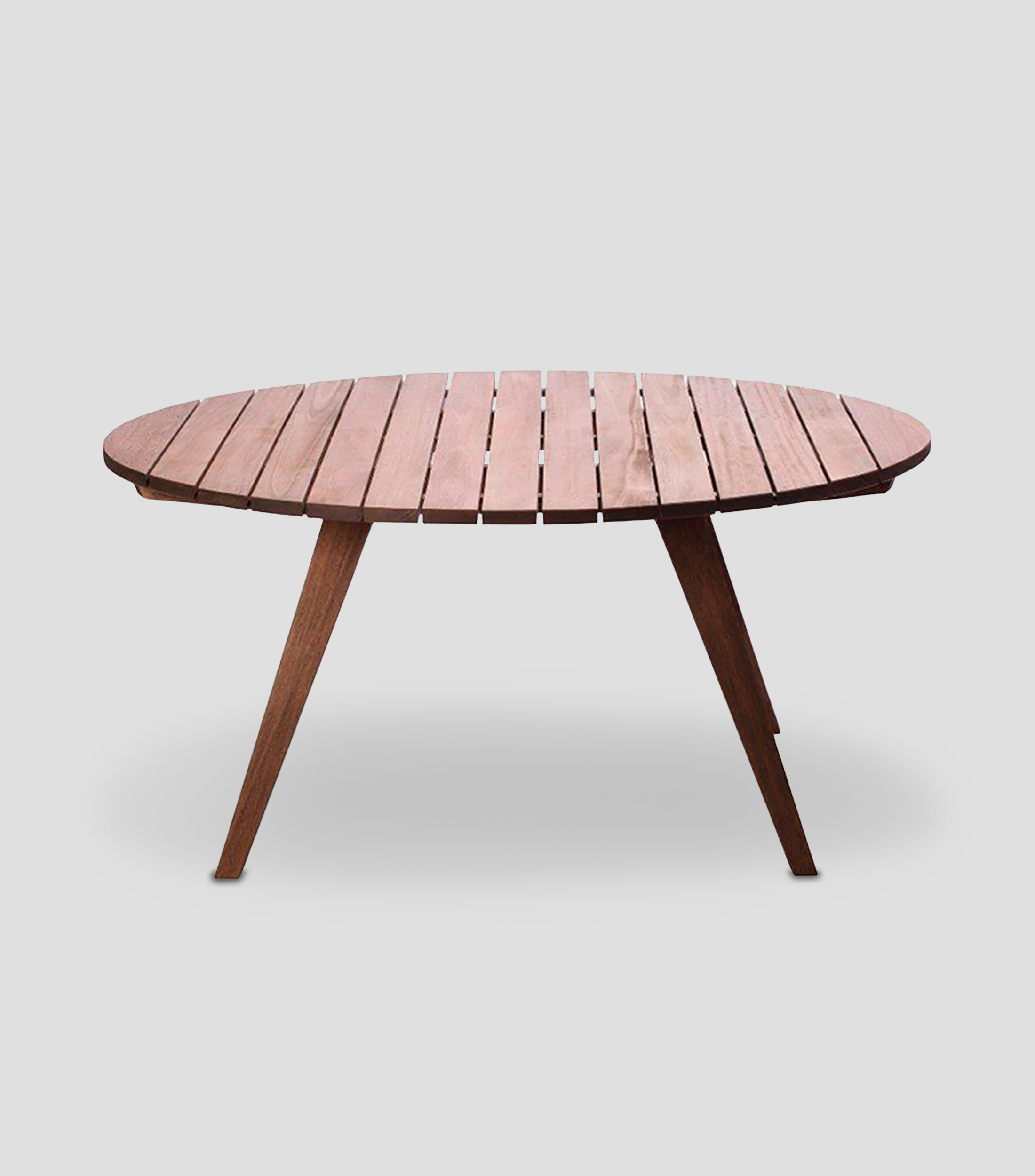 Mesa de comedor exterior redonda Timbó en madera