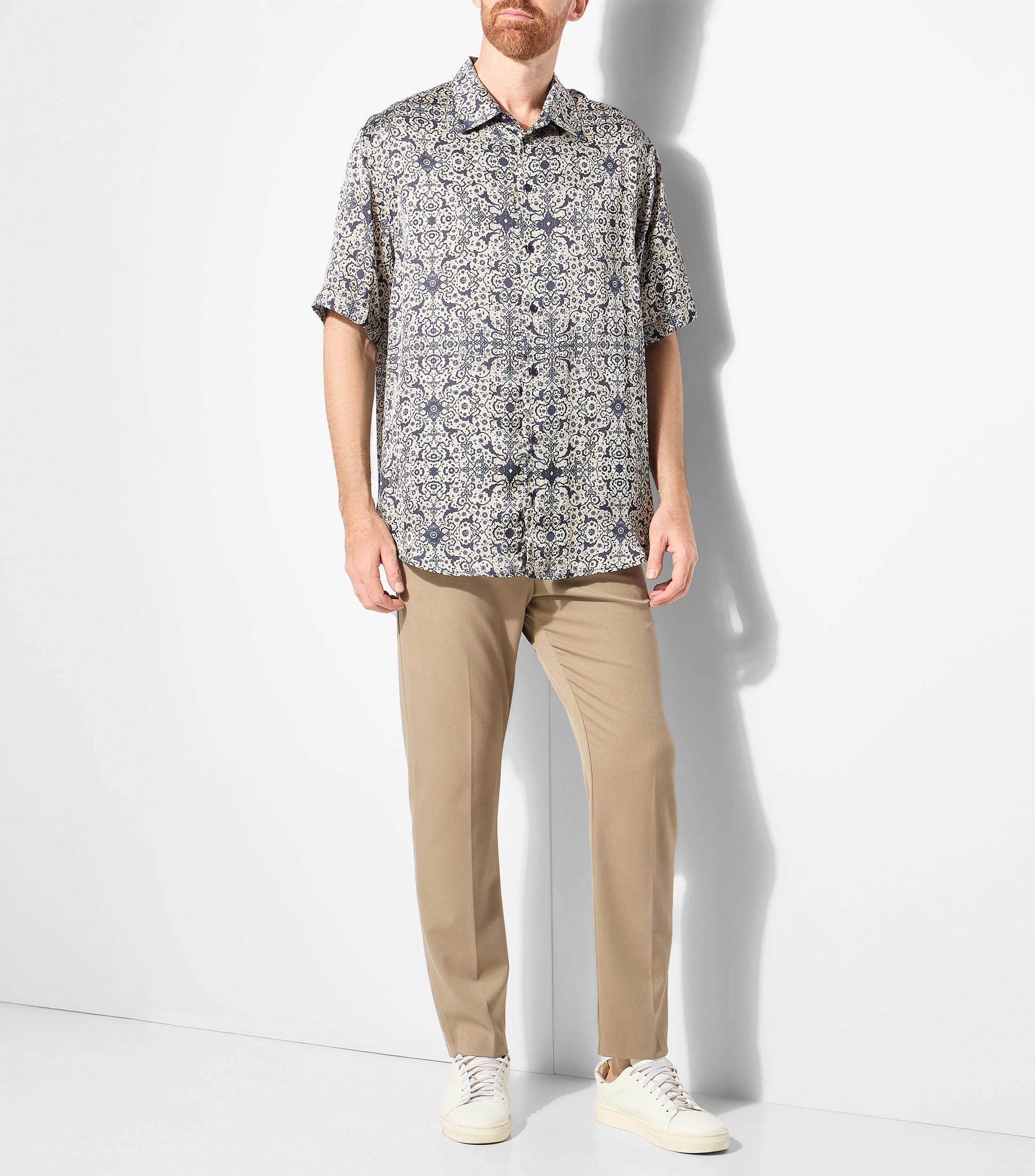 Camisa estampada manga corta Hombre