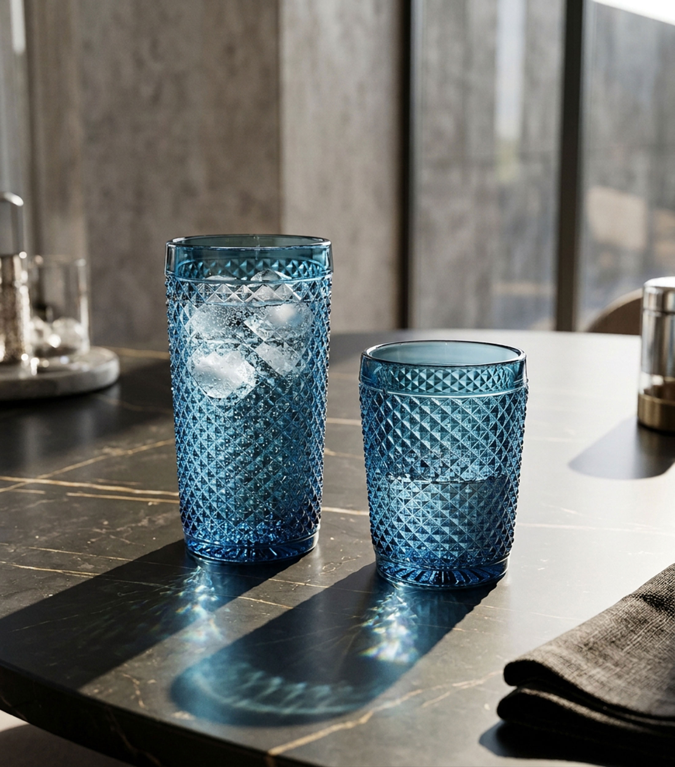 Conj 4 Vasos Altos Az