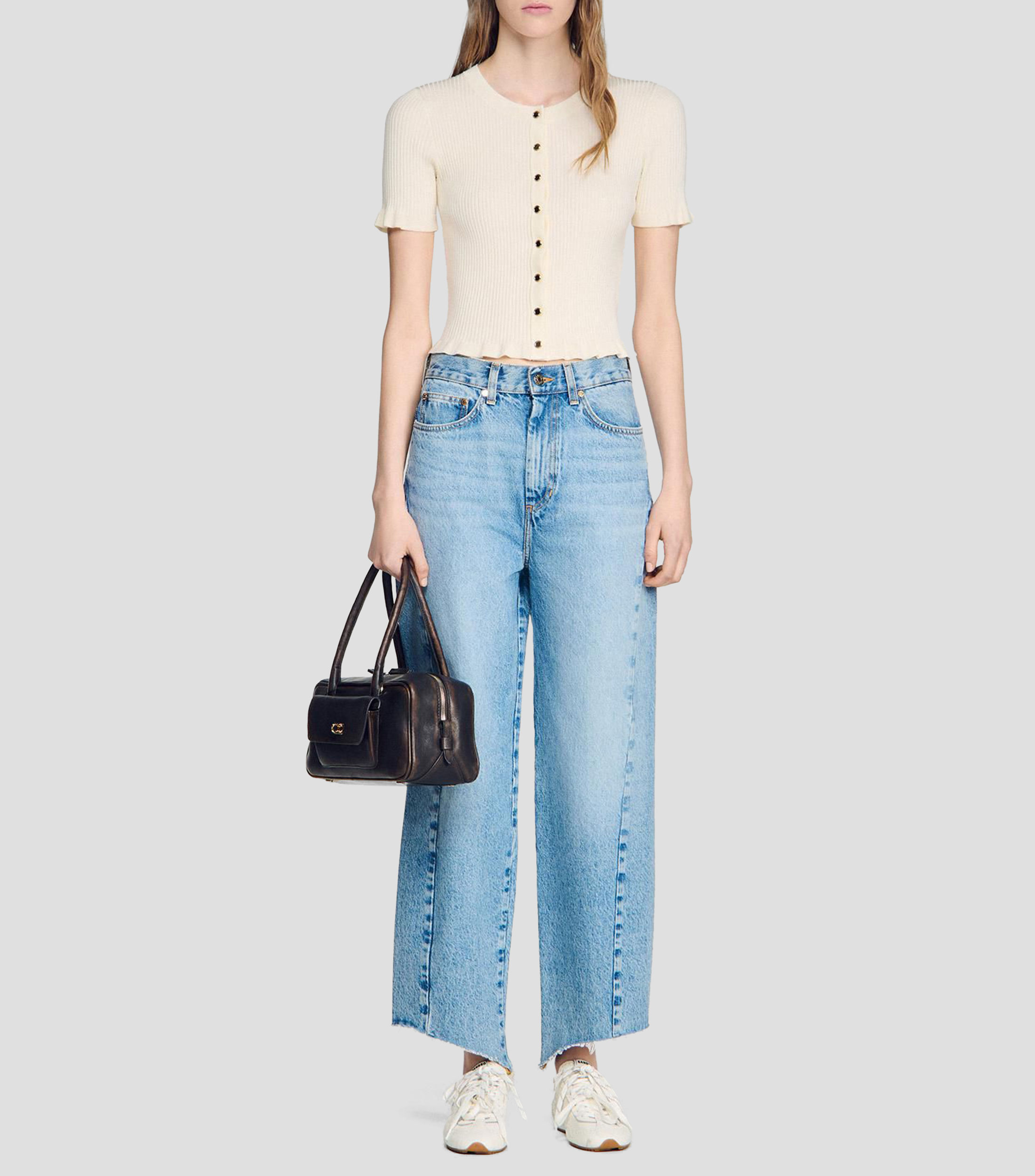 Blusa manga corta lisa Mujer