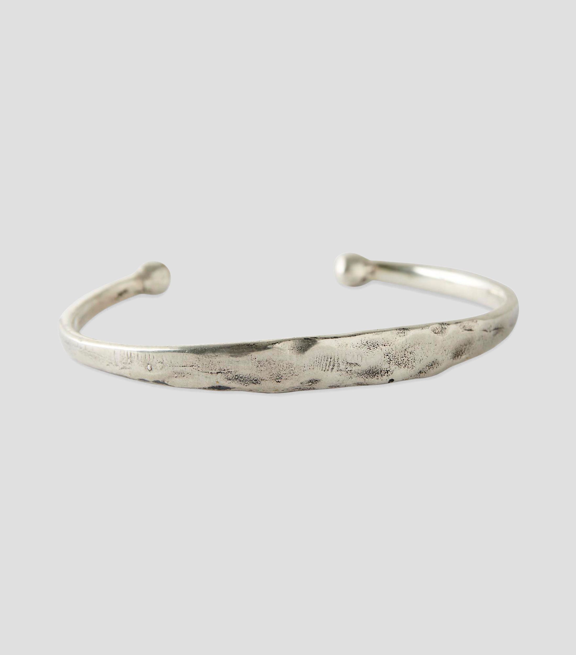 Brazalete ajustable en plata .925 texturizado Unisex