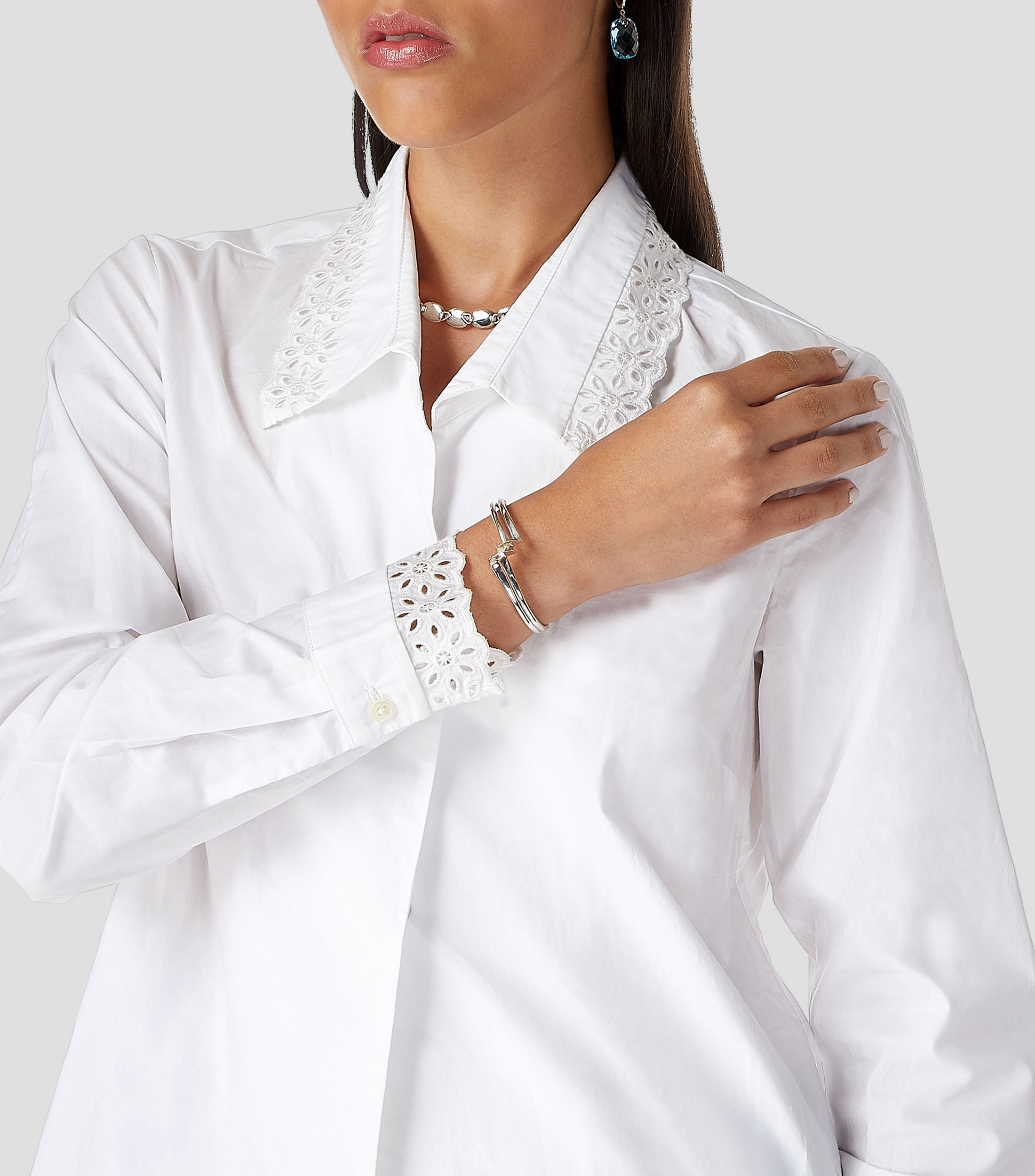 Brazalete abierto en plata .925 Mujer