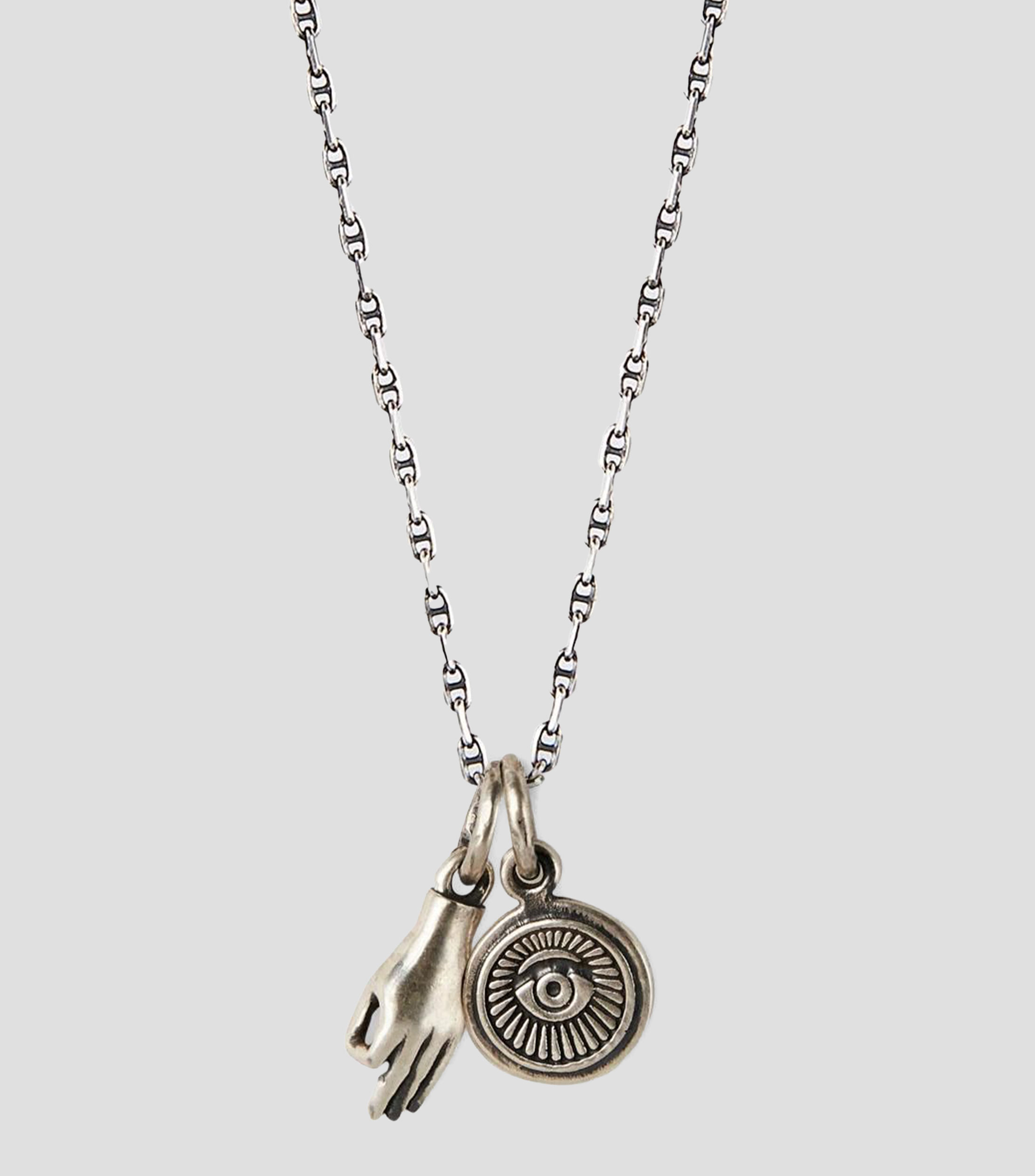 Collar Amuleto Buena Suerte en plata .925 con motivos Unisex