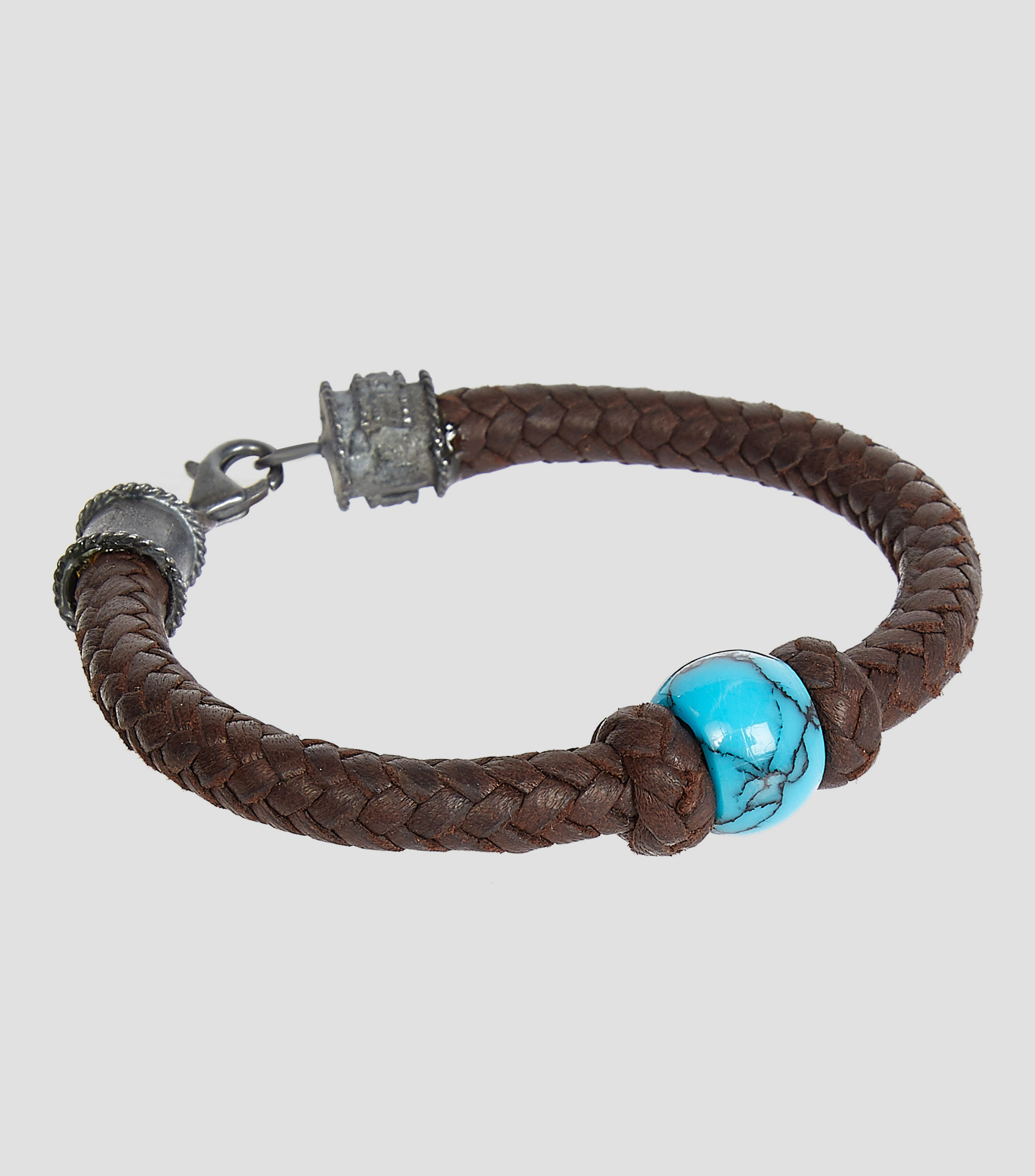LEATHER STONE BRACELET