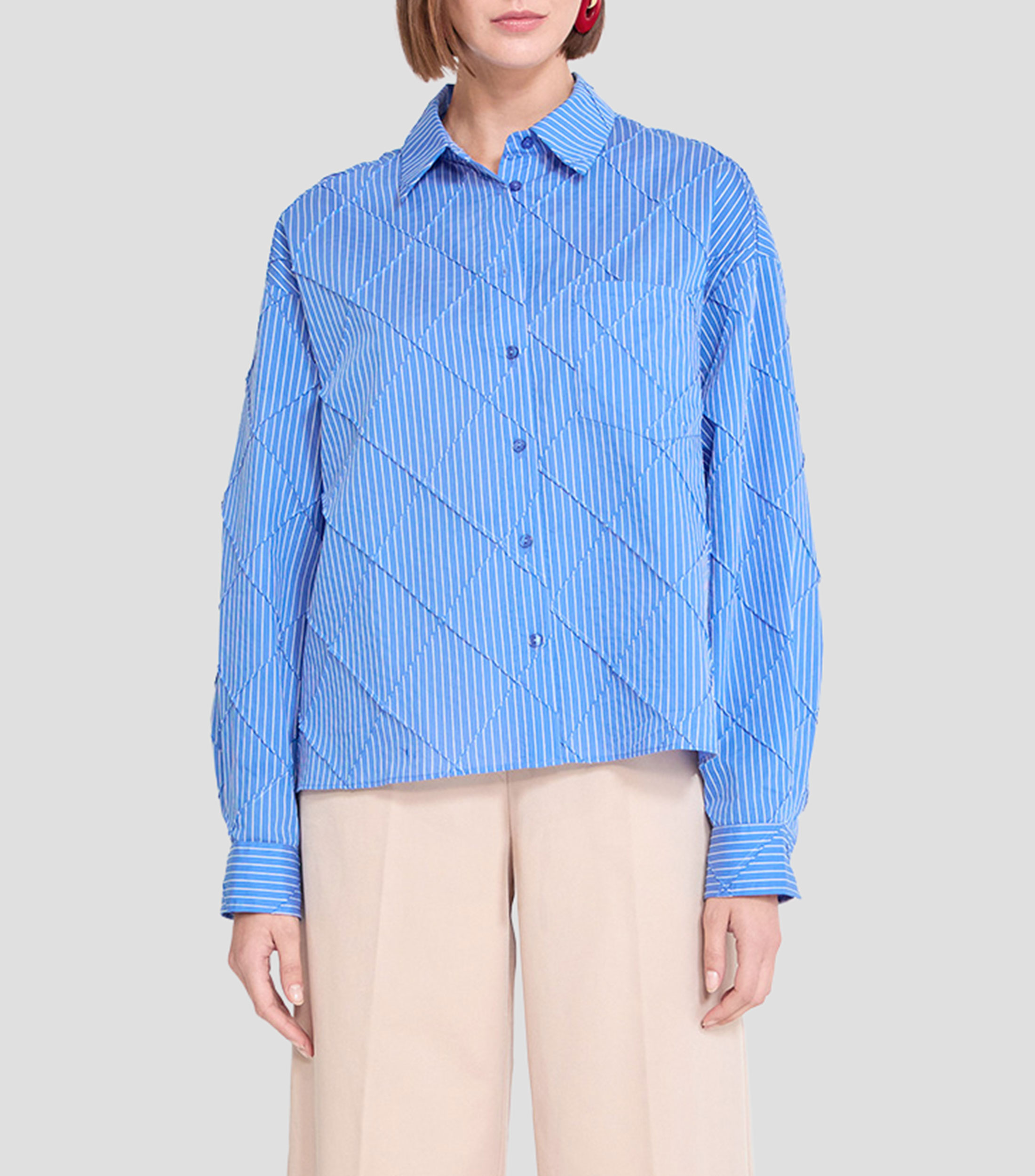 Camisa de rayas manga larga Mujer