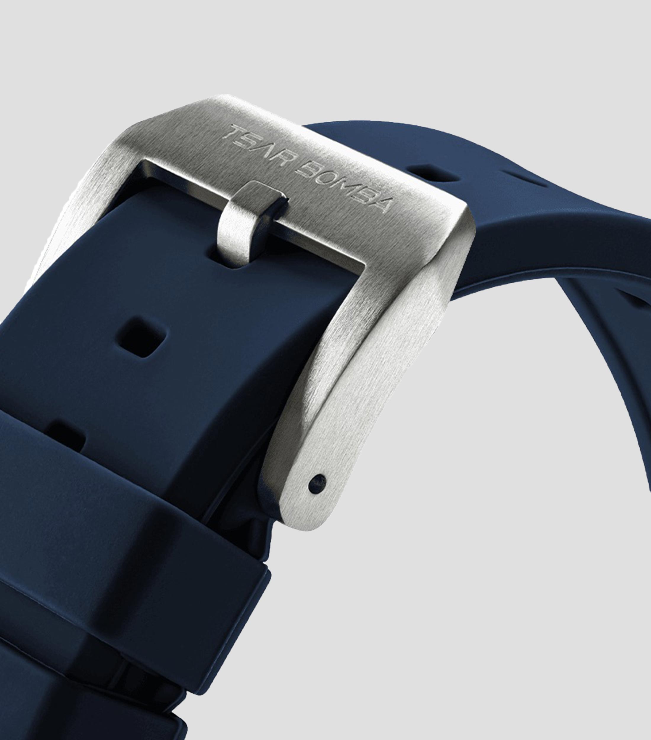 Extensible para reloj Atómica en caucho fluoro azul