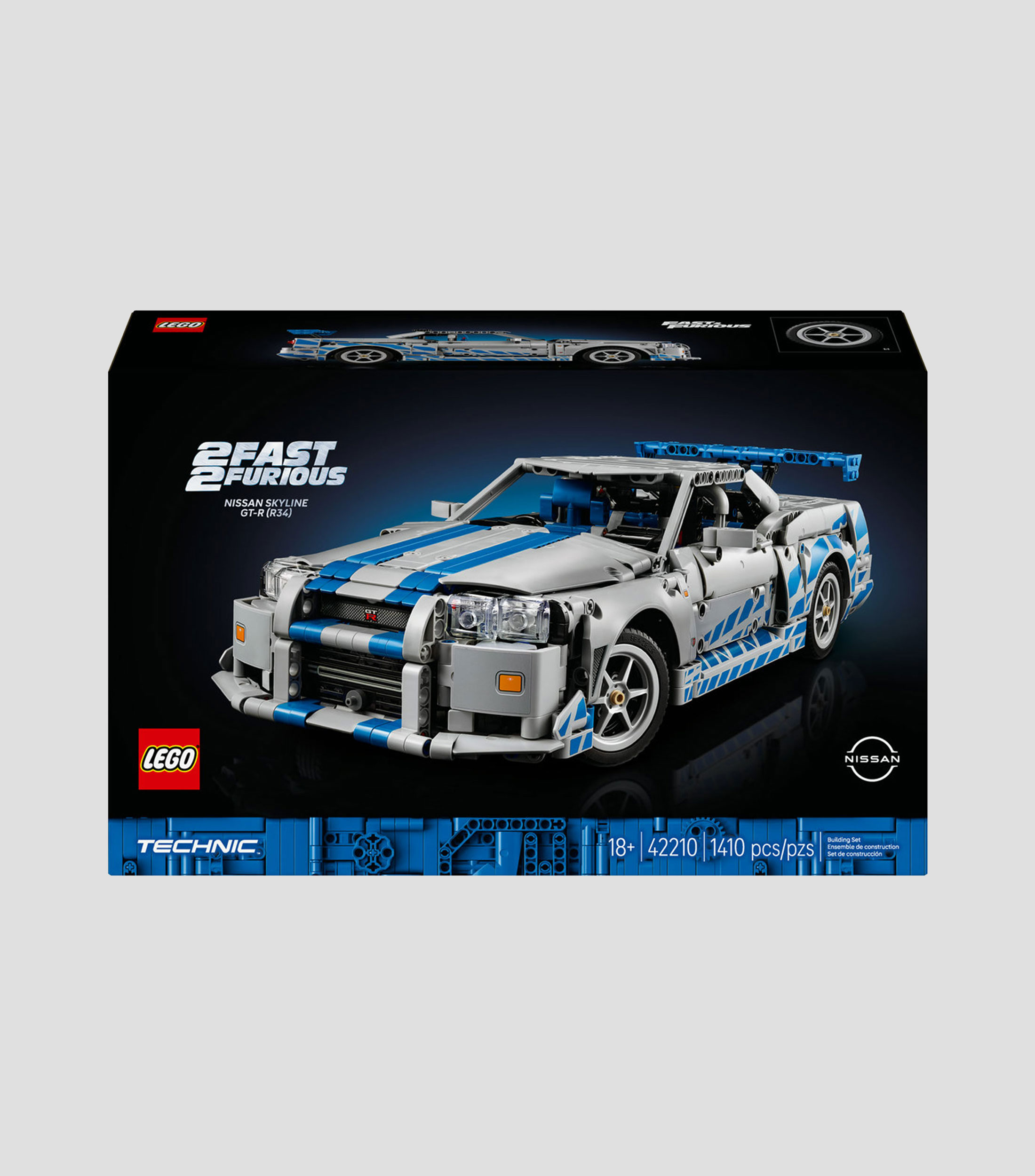 Lego Technic Auto Nissan Skyline GTR R34 de Más Rápido, Más Furioso 42210