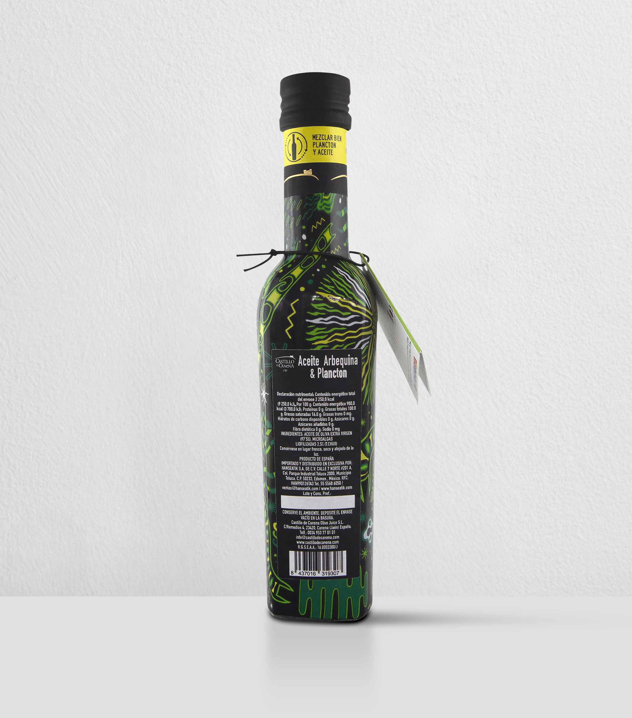 Aceite AOVE de Arbequina con Plancton marino, 250 ml