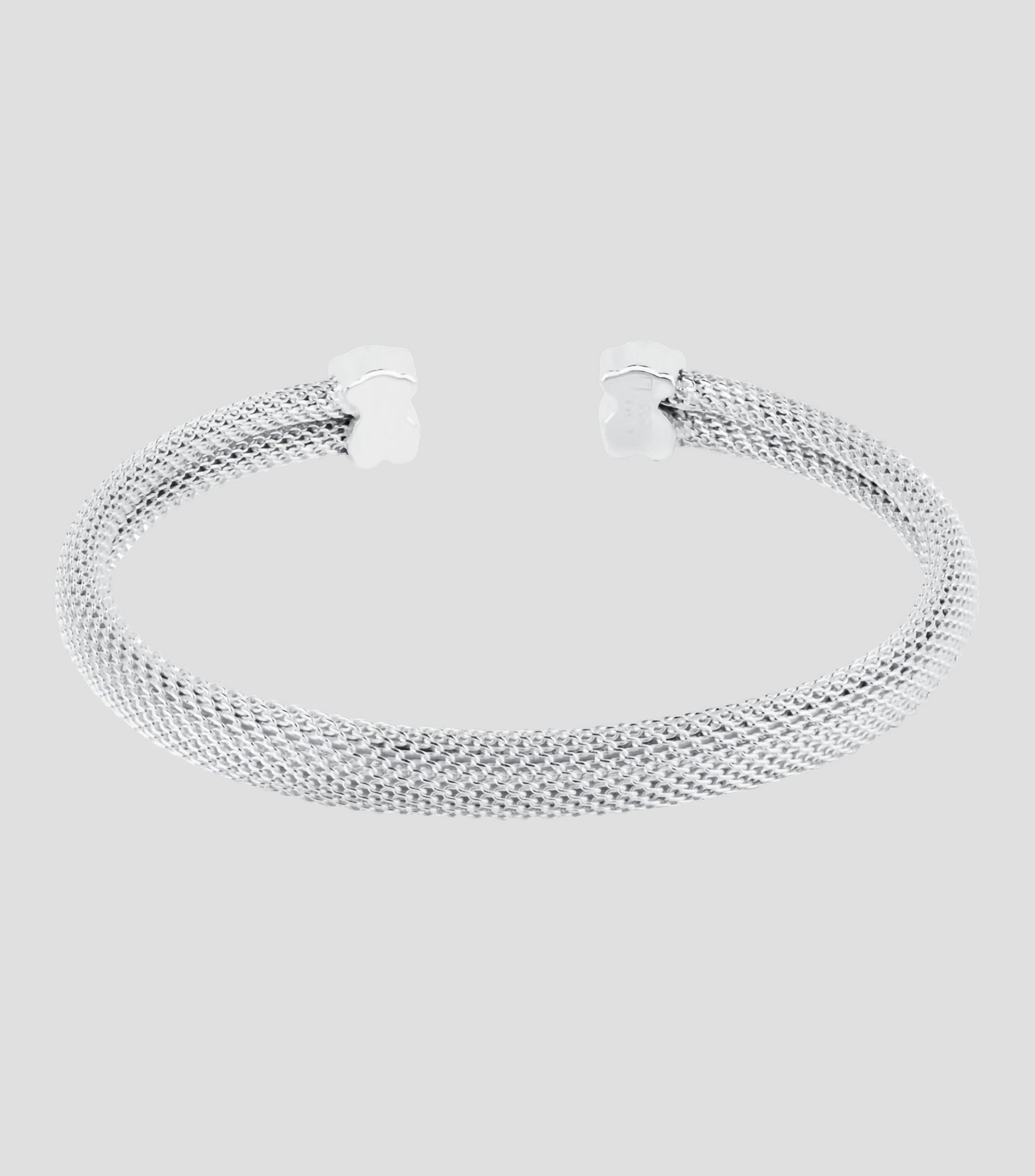 Brazalete abierto en plata .925 Icon Mesh Mujer