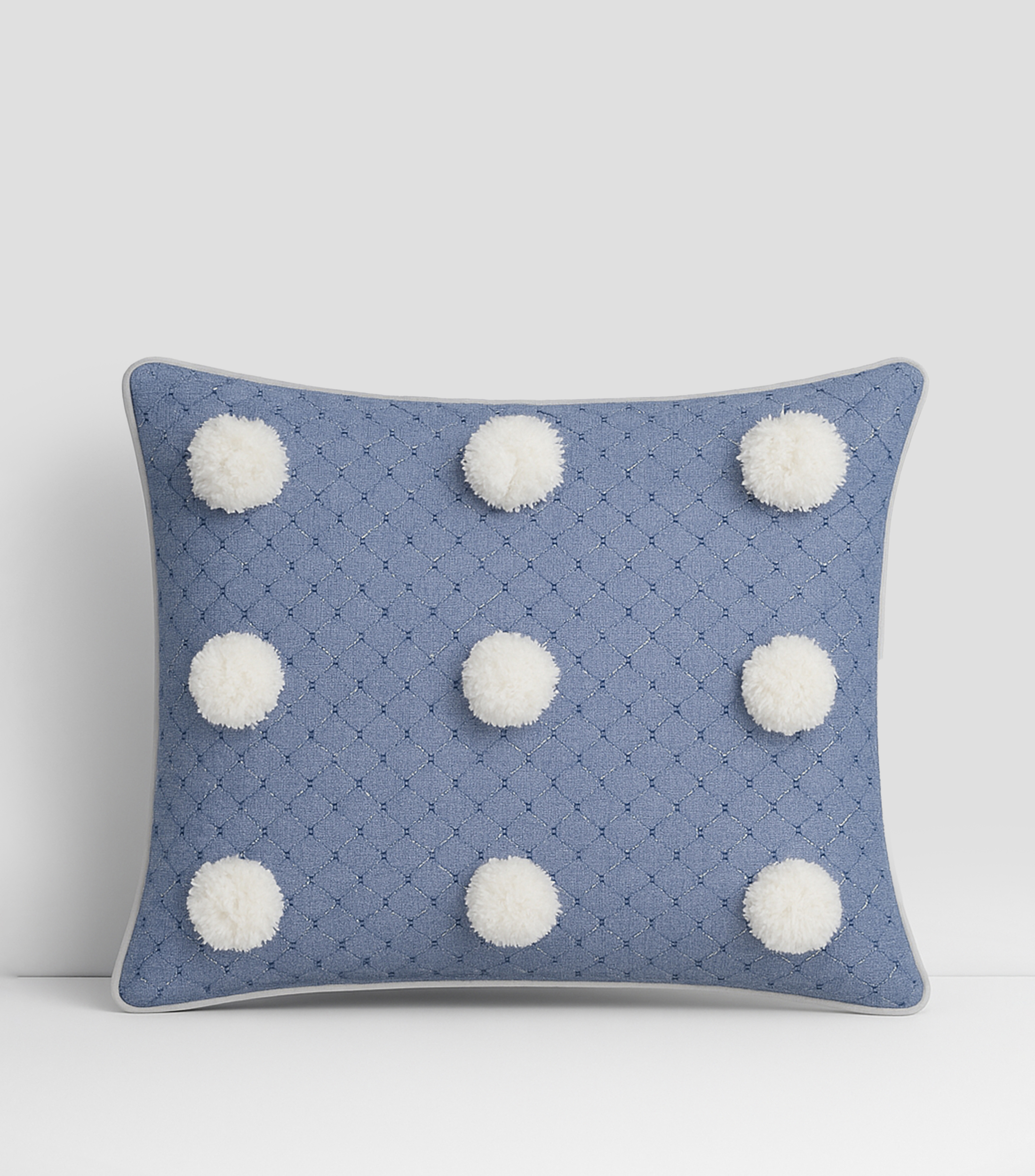 Cojín Decorativo Crudo Azul