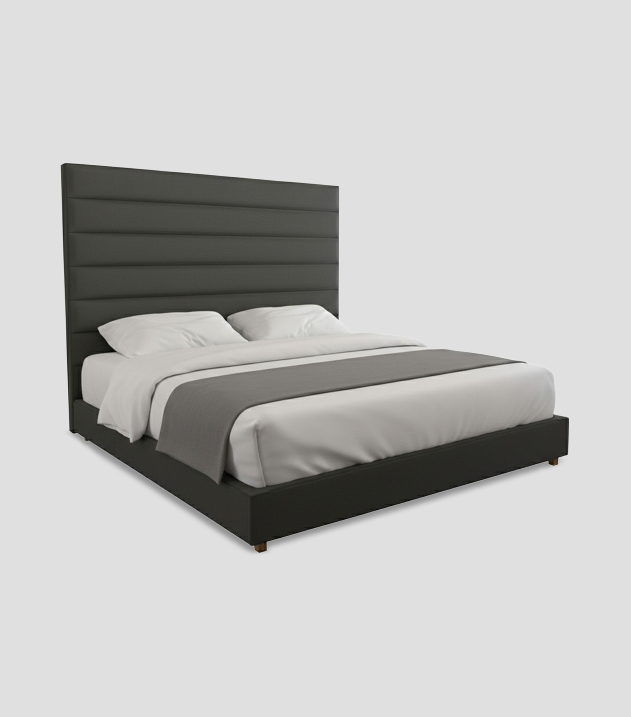 Cama King Size Ribbed V whiskey hori en madera