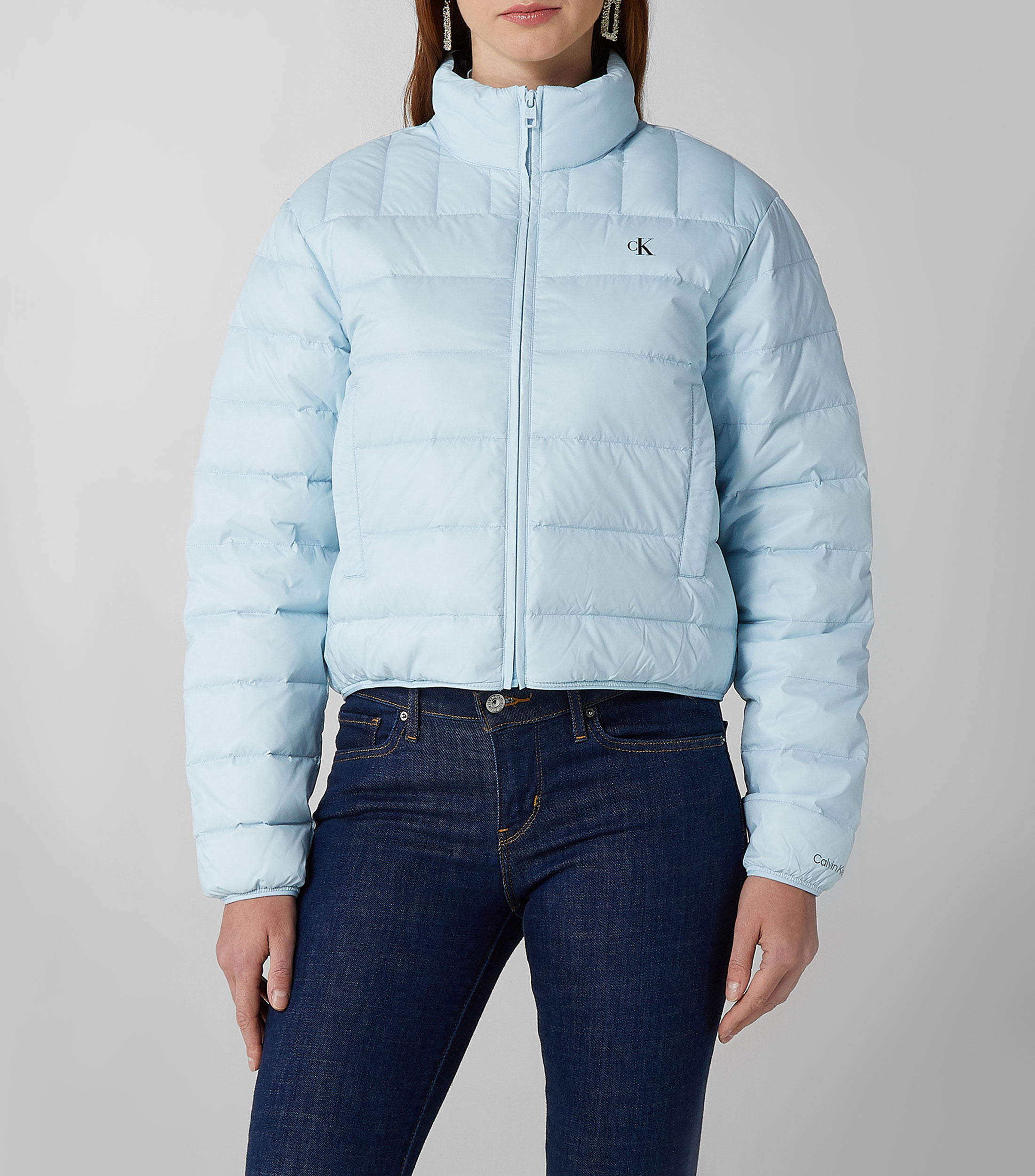 jeans chamarras grises para mujer