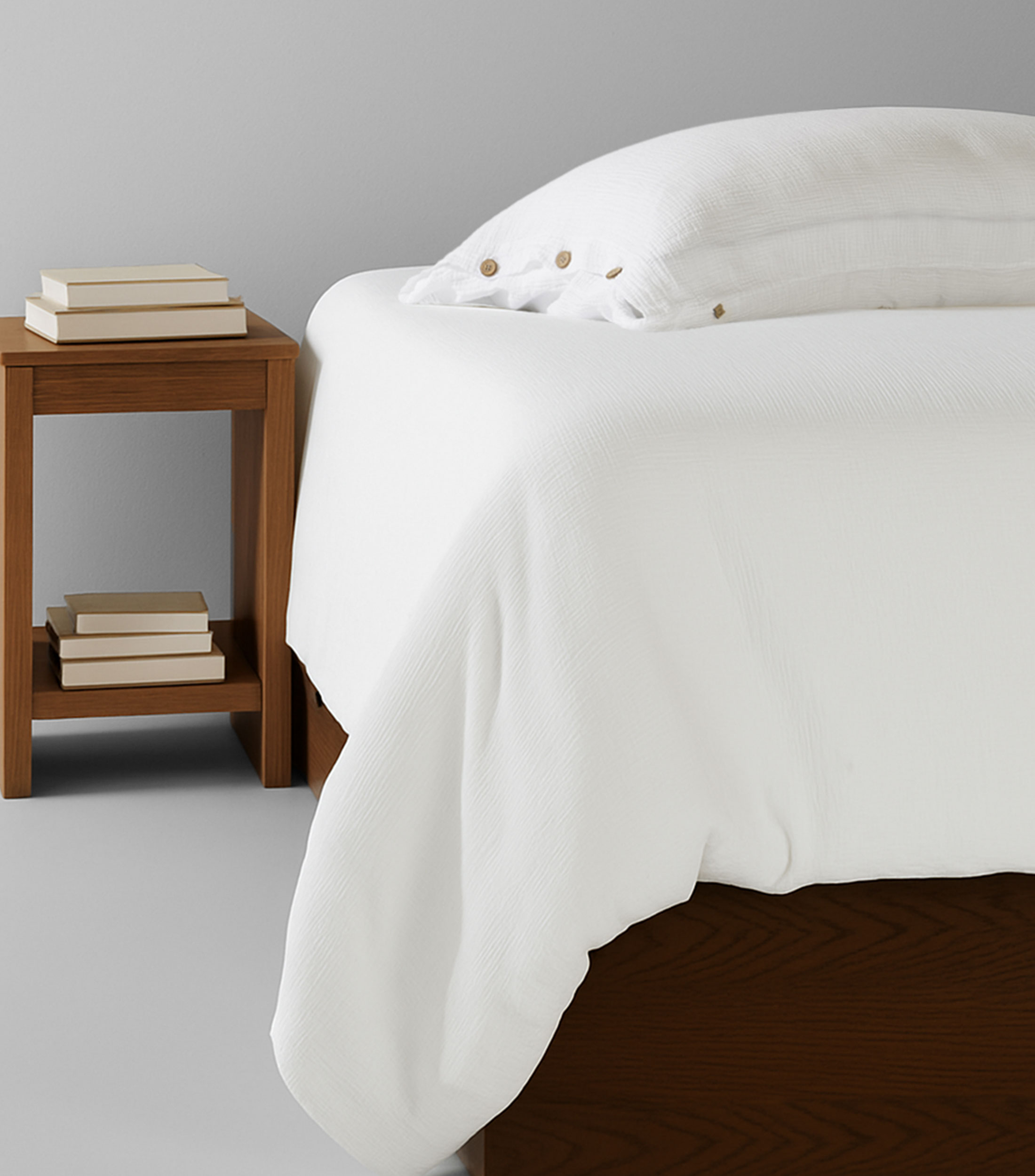 Funda para duvet Matrimonial-Queen Size en algodón Gauze Blanca