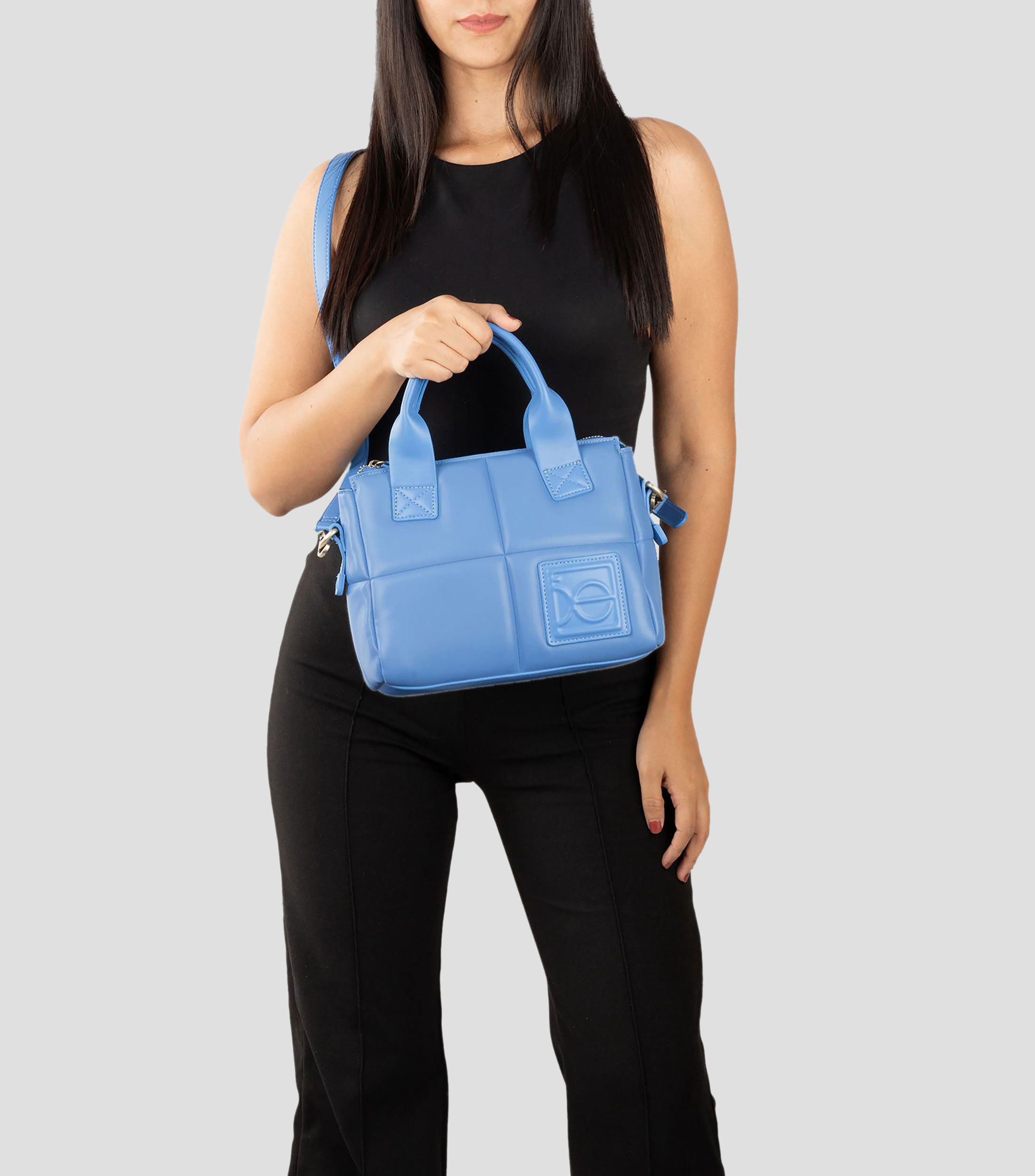 Bolsa crossbody azul lisa Niña