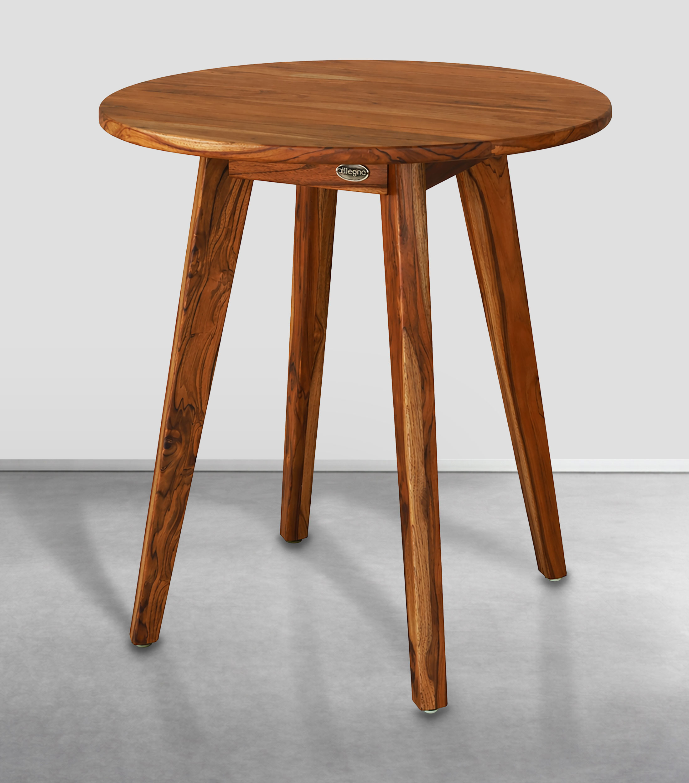 Mesa alta redonda Portbou 80DX90 - Madera teca