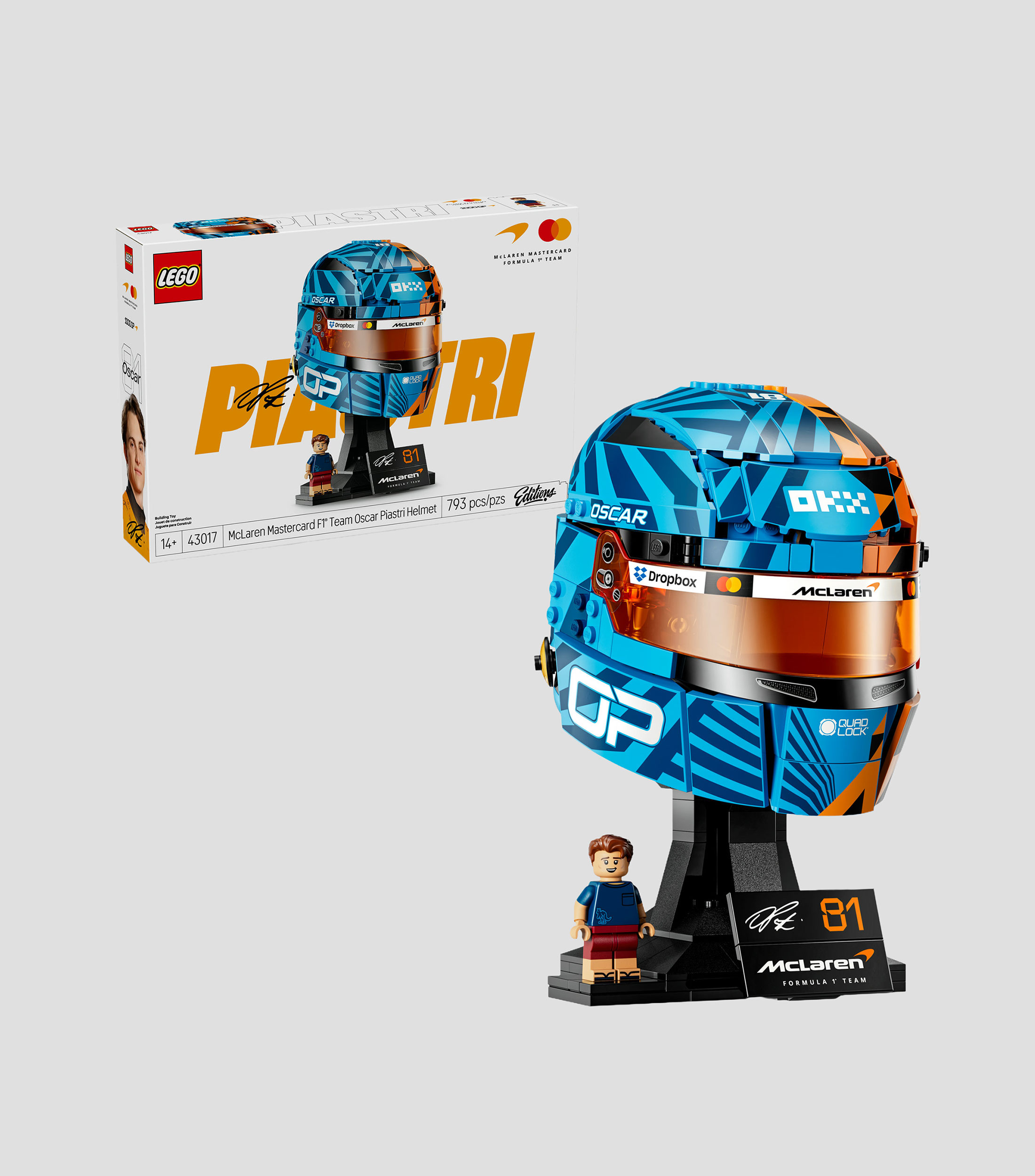 Lego Editions Formula 1 McLaren Mastercard F1 Team: Casco de Oscar Piastri 43017