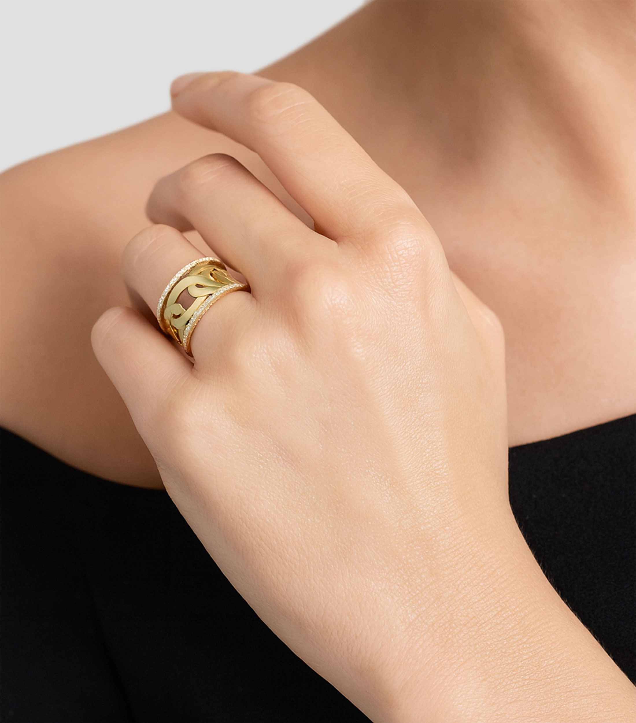 Anillo en Oro amarillo de 18 Kilates Venetian Princess con Diamantes Mujer