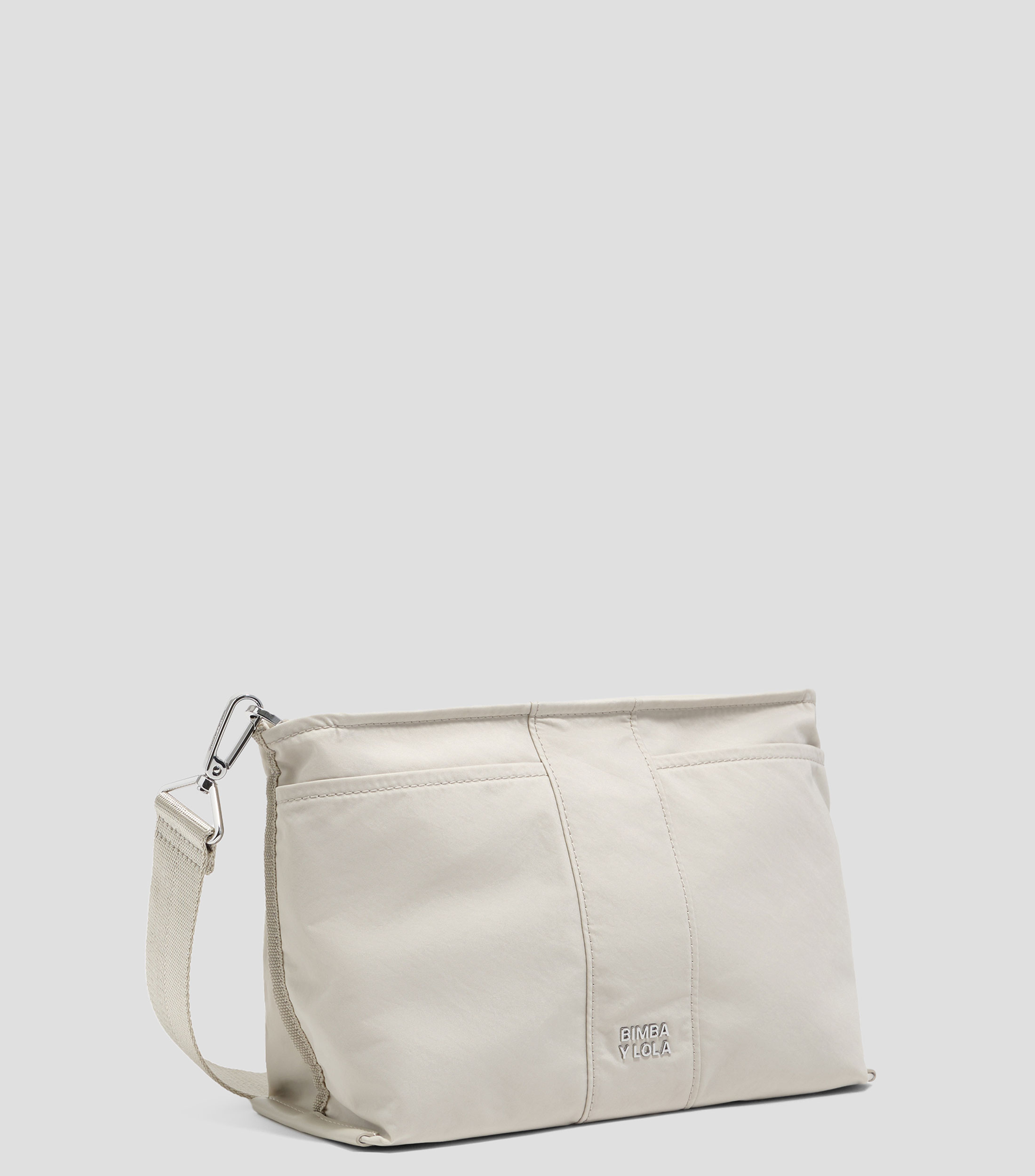 Bolsa crossbody mediana nylon blanco piedra Mujer