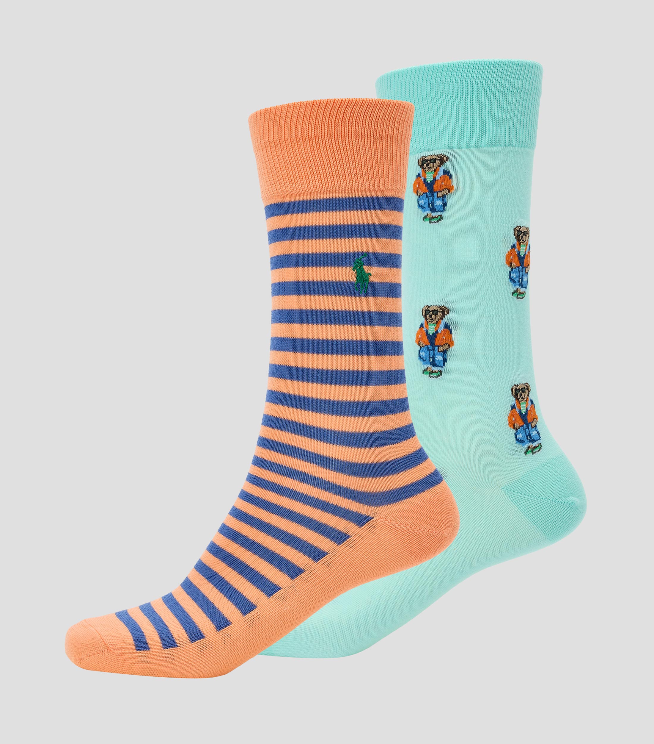 Set 2 calcetines crew estampados Hombre