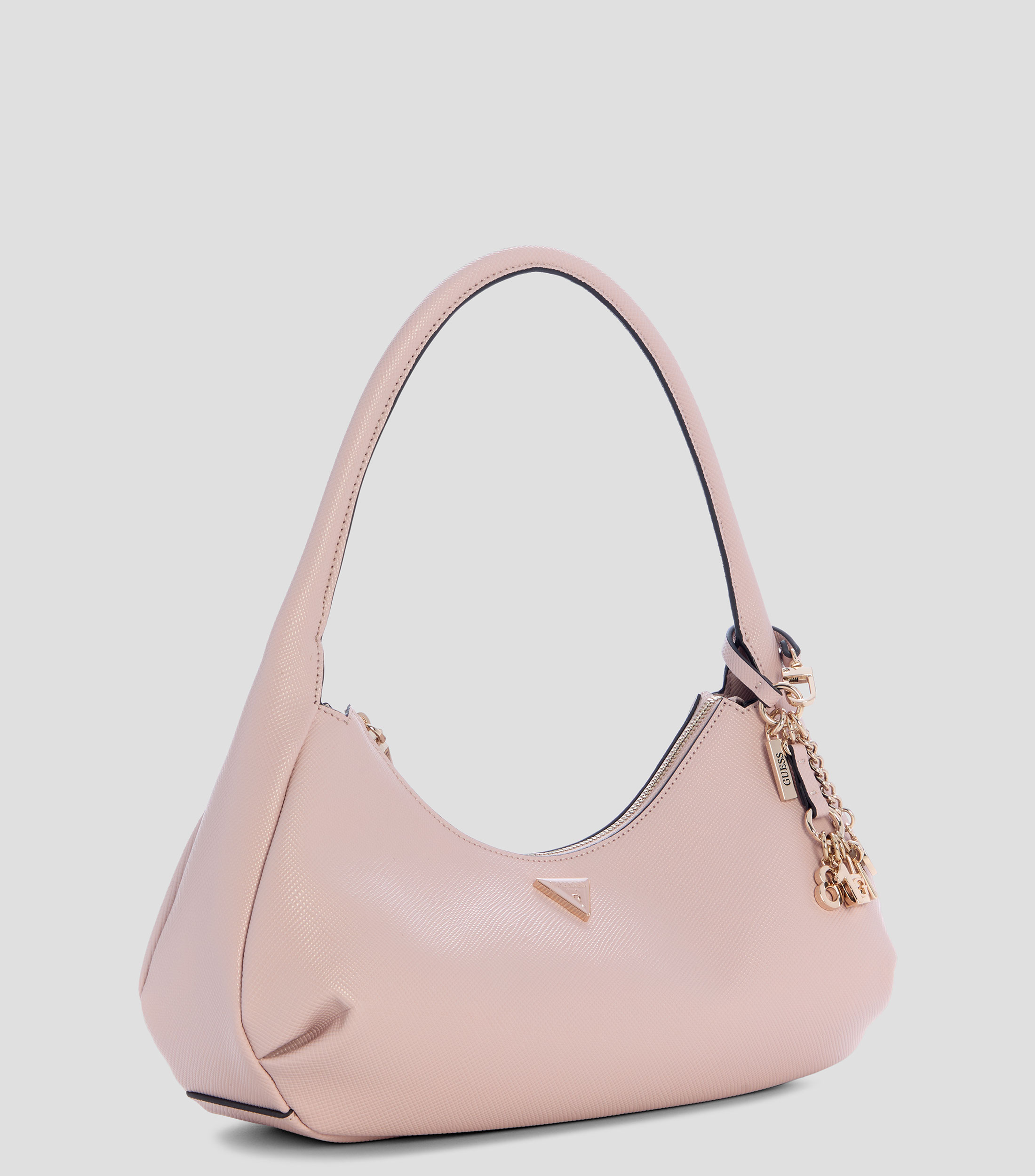 Bolsa hobo lisa con detalle texturizado Mujer