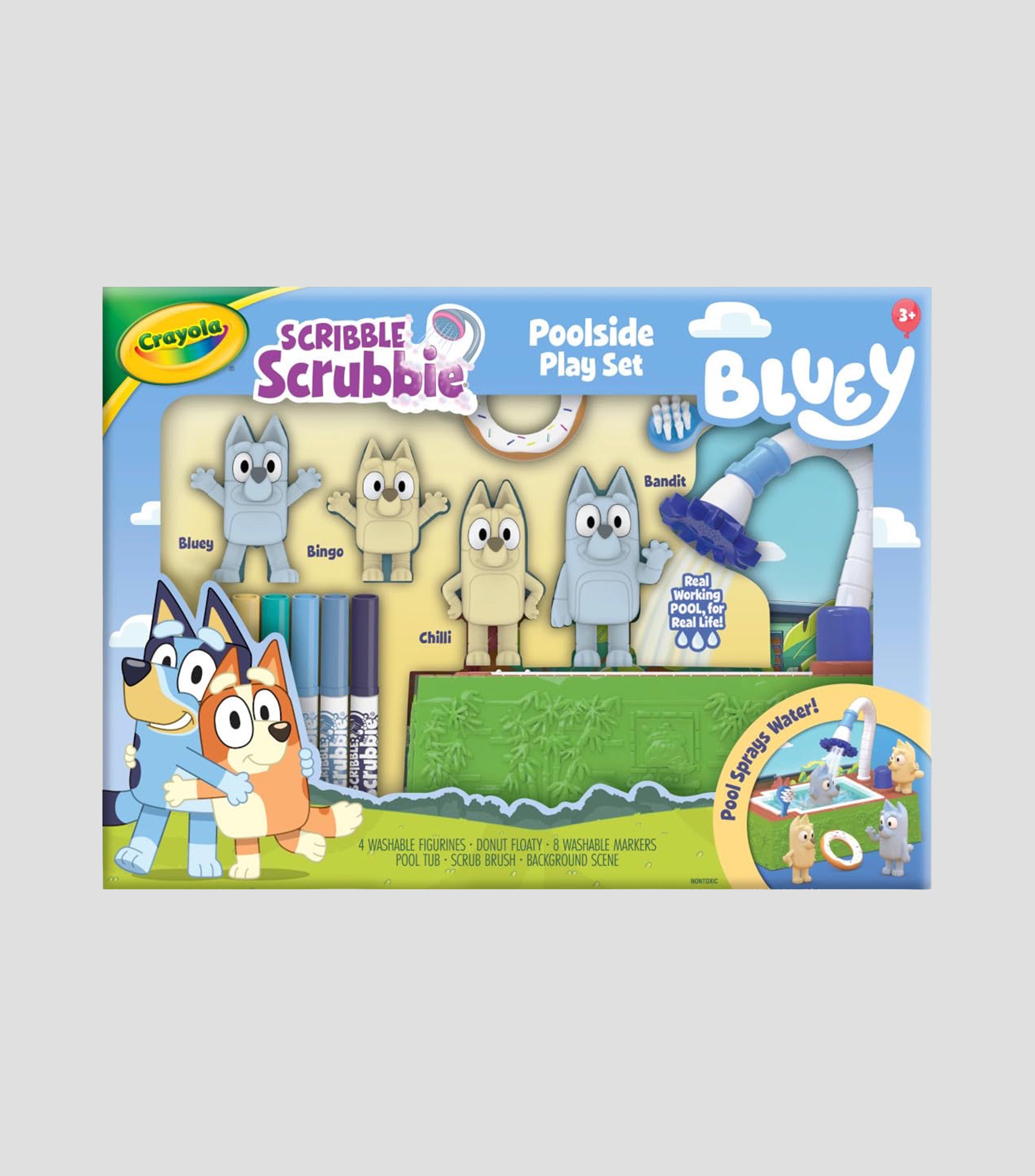 Set de Juego Scribble Scrubbie Bluey Poolside Playset 16 Piezas