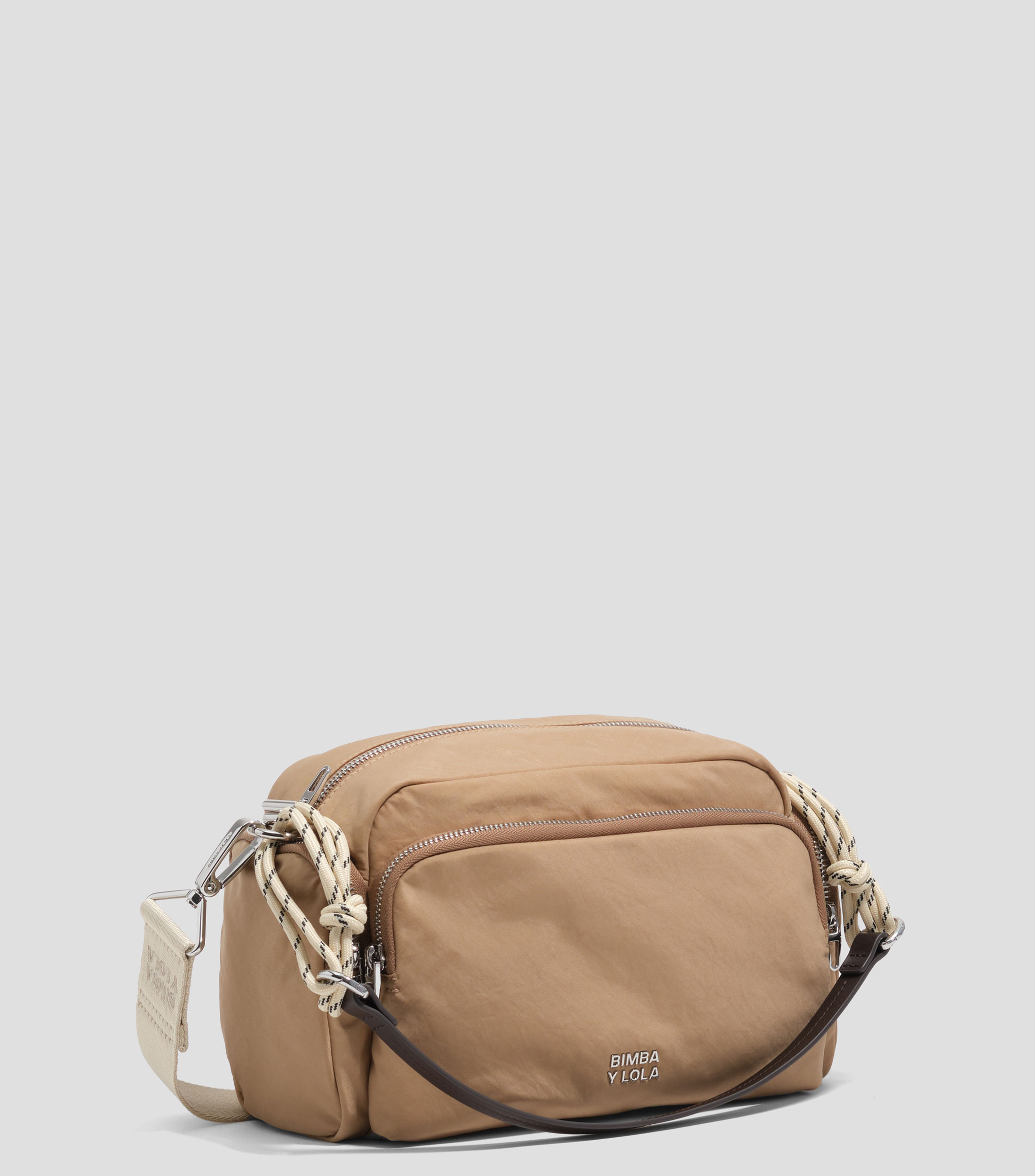 Bolsa crossbody mediana pocket camel Mujer