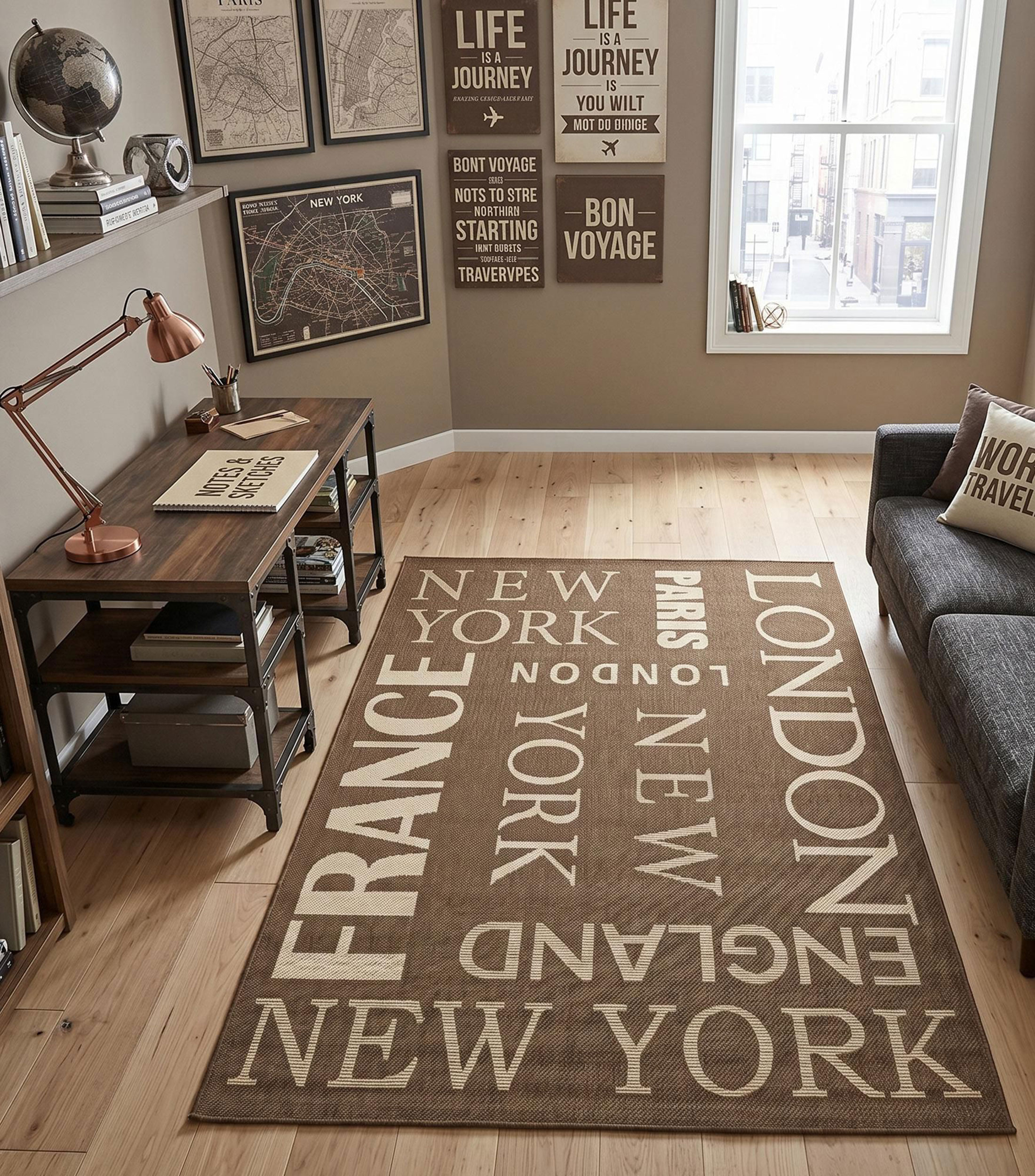 Tapete decorativo Melbourne en polipropileno 230 x 160 cm
